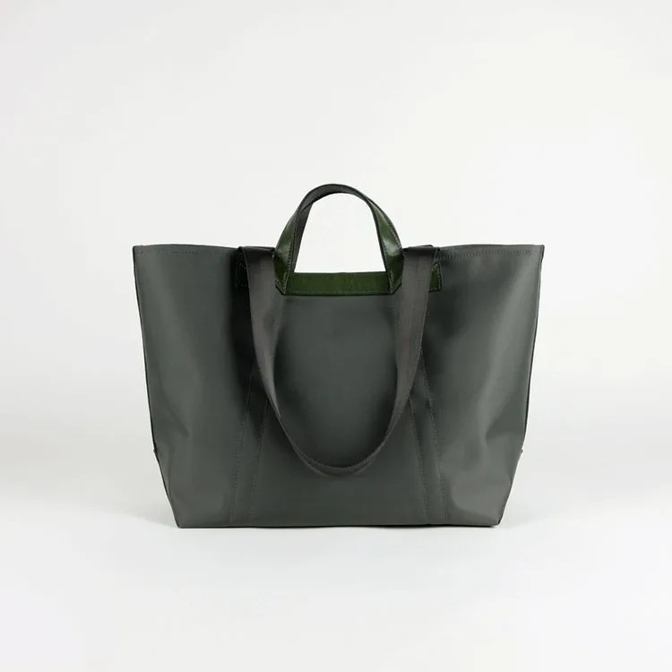 Light Green Womens Nylon Handbag Totes Light Green Womens Nylon Leather Shoulder Tote Purse for Ladies
