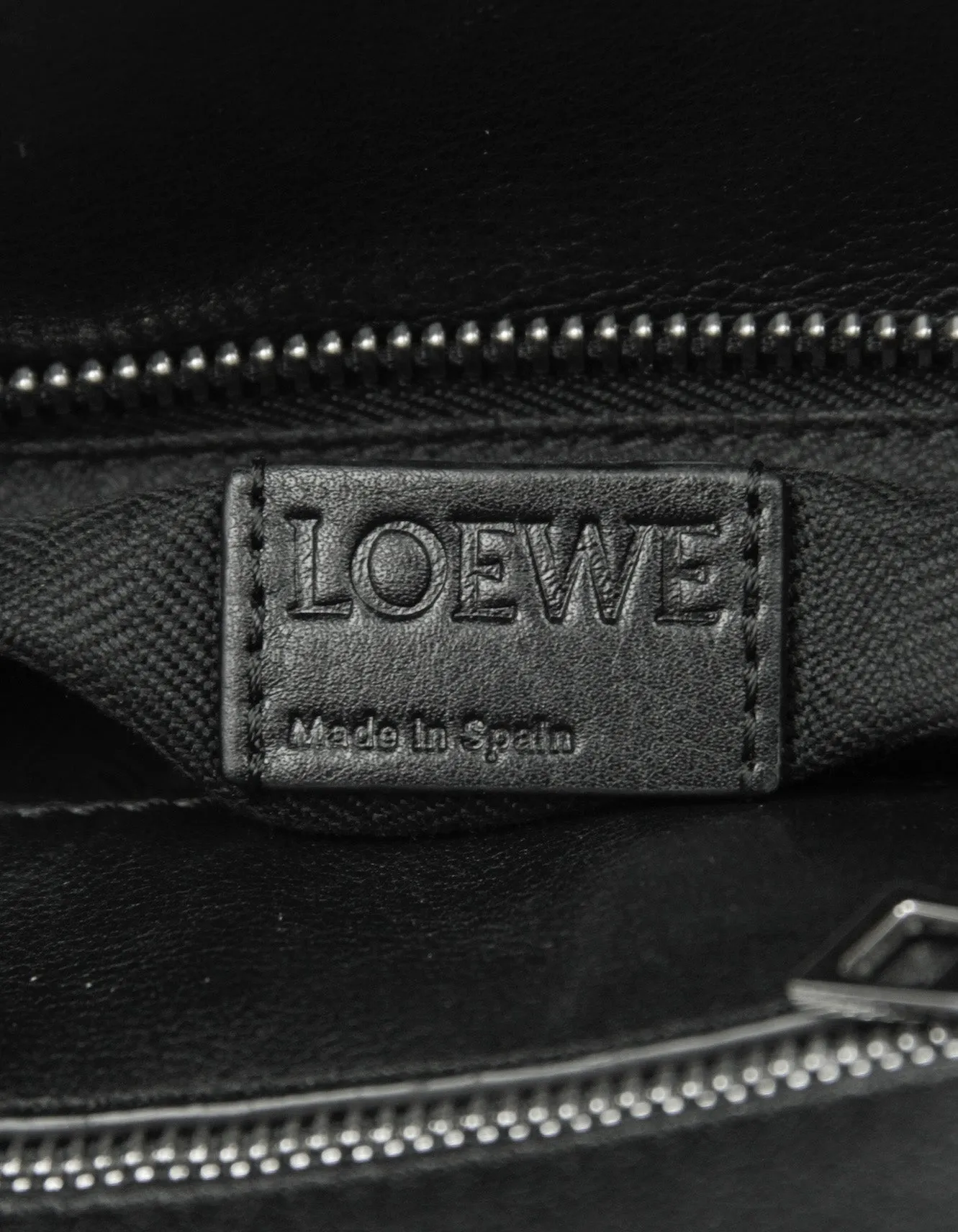 Loewe Black Calfskin Zipper Puzzle Bag