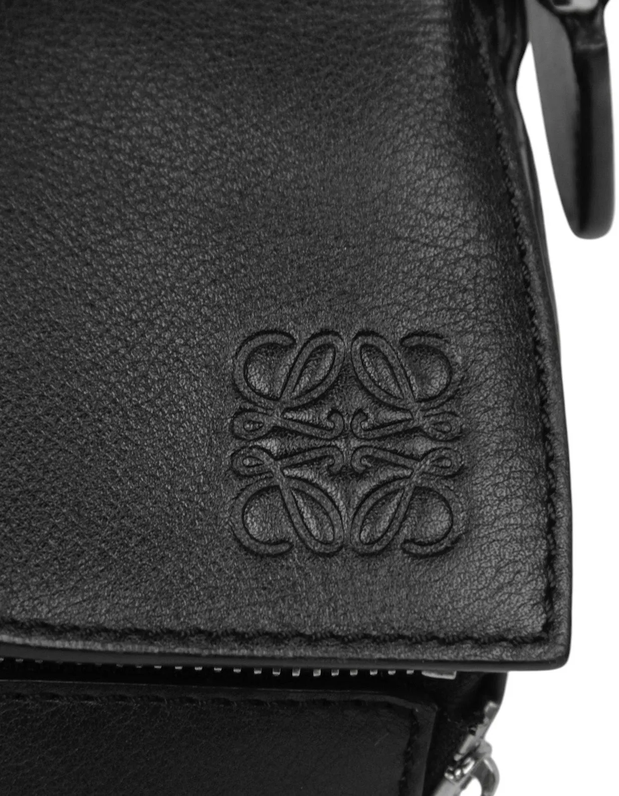 Loewe Black Calfskin Zipper Puzzle Bag