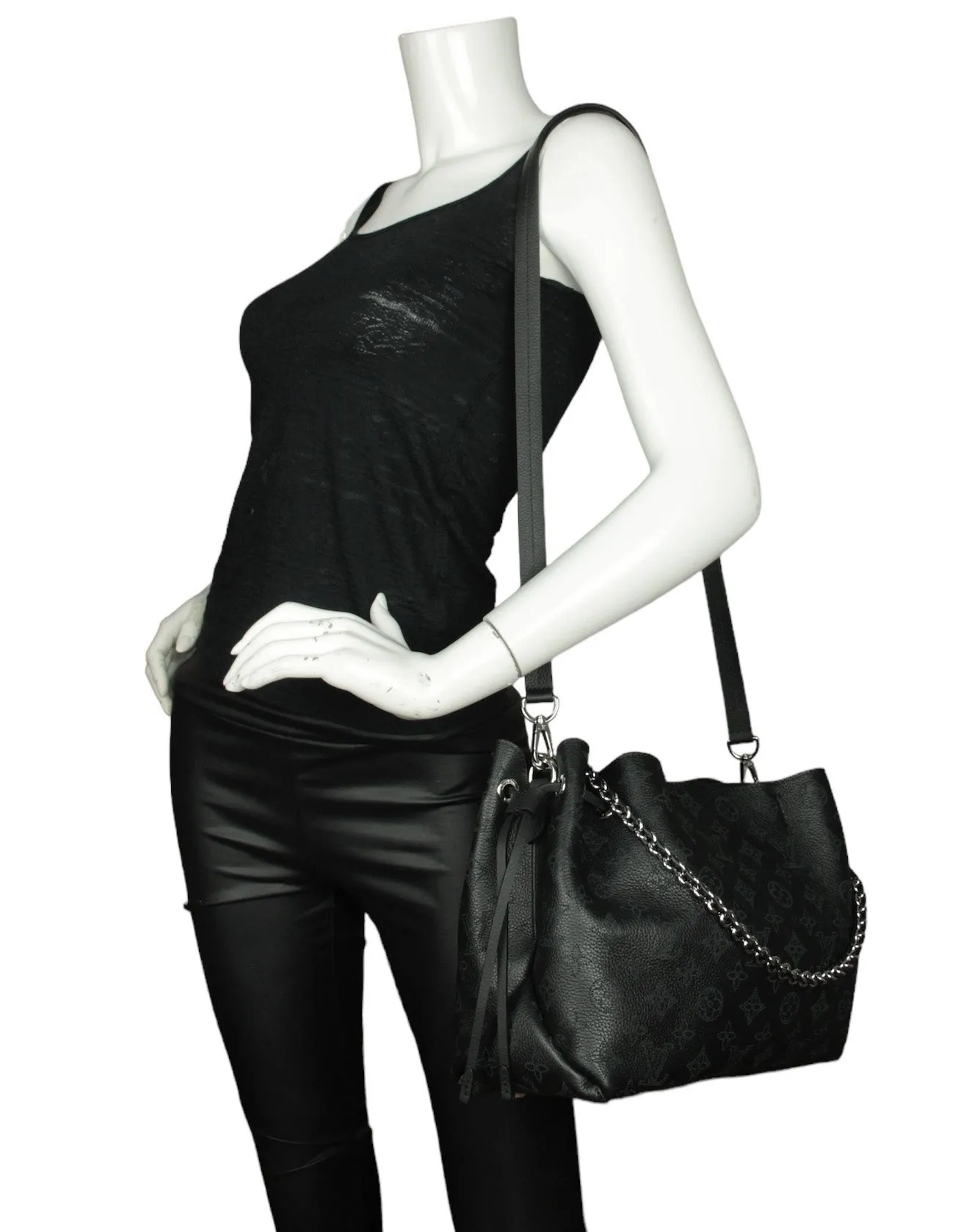 Louis Vuitton Black Monogram Mahina Bella Tote