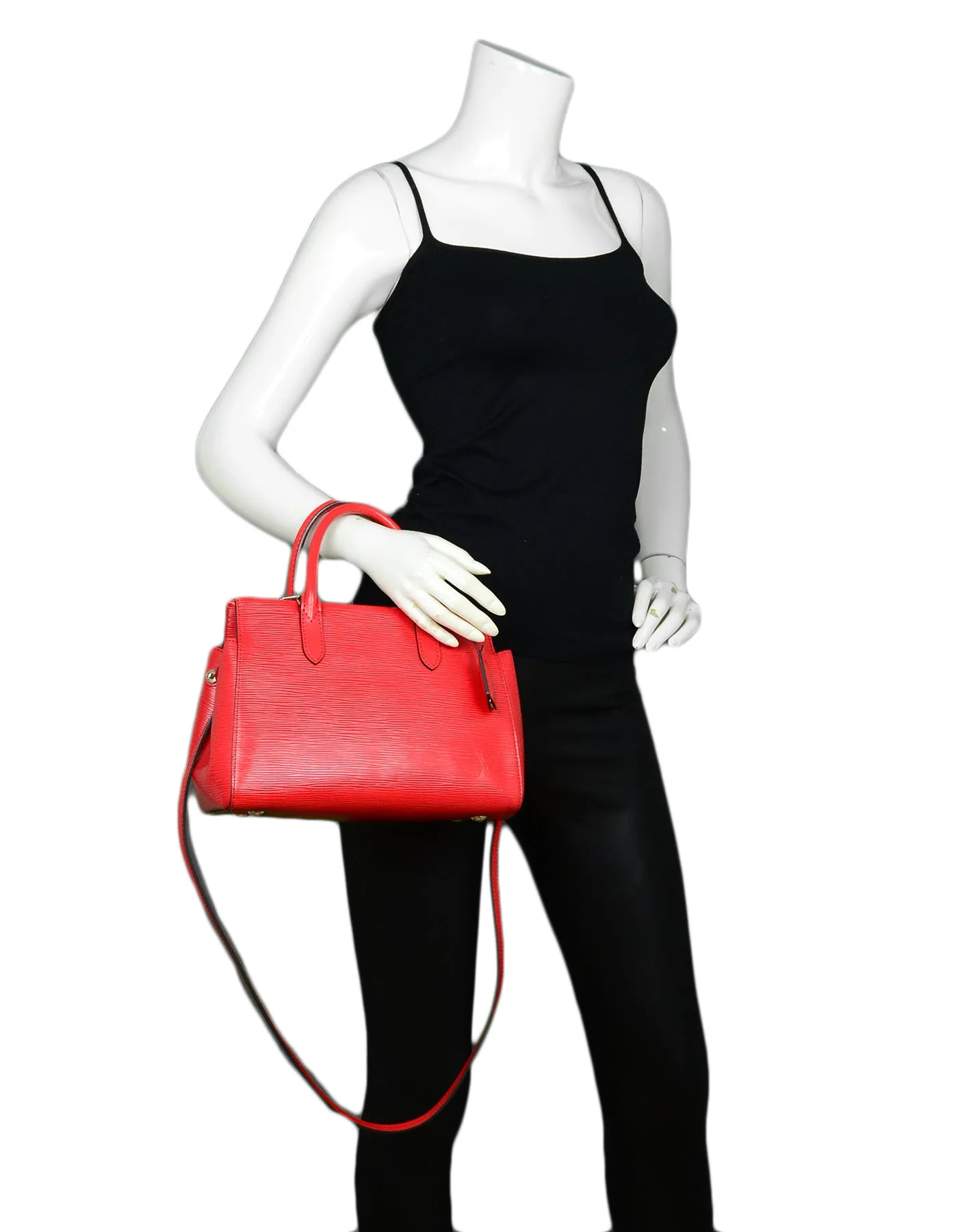 Louis Vuitton Coquelicot Epi Leather Marly BB Crossbody Bag