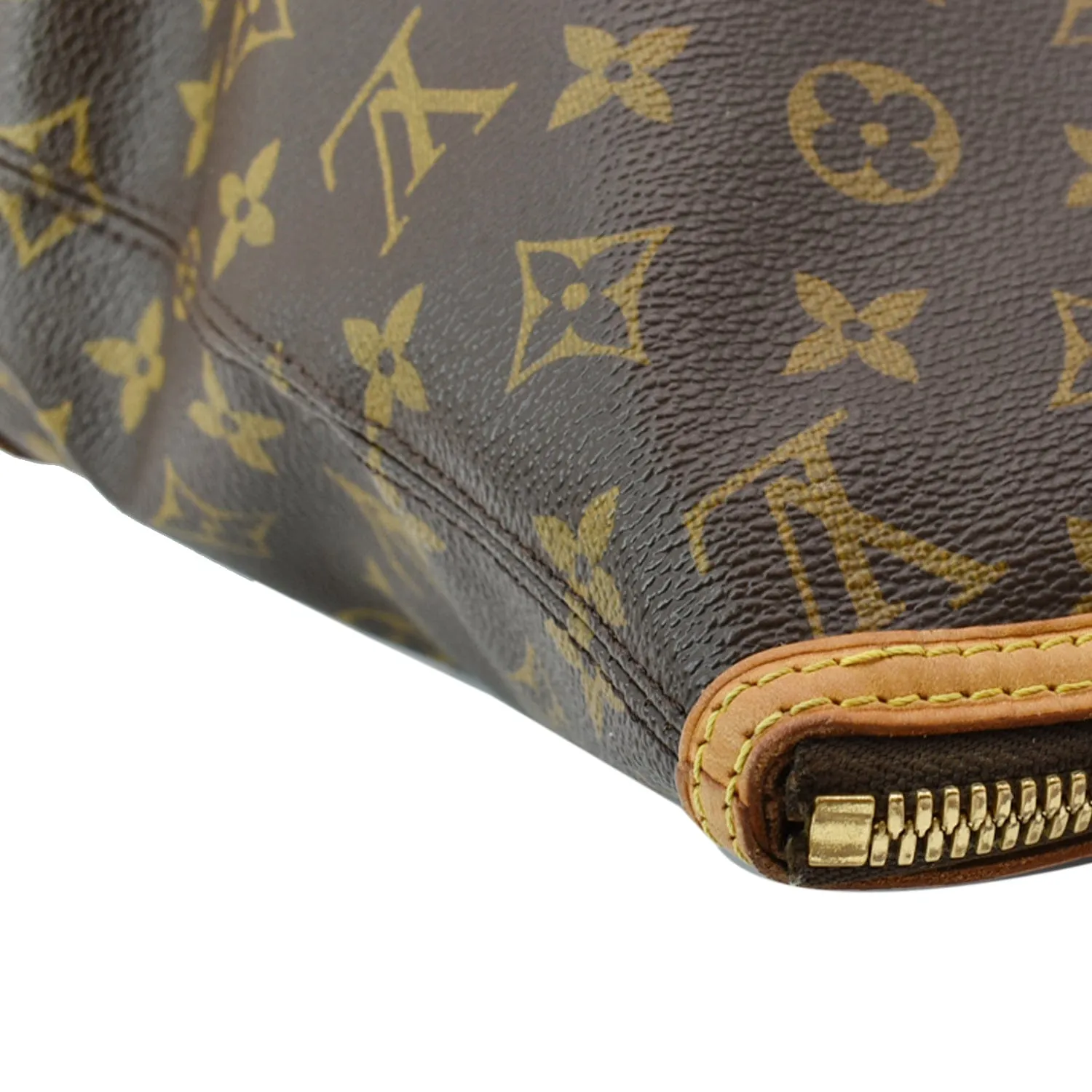 LOUIS VUITTON Lockit Horizontal Monogram Canvas Tote Bag Brown