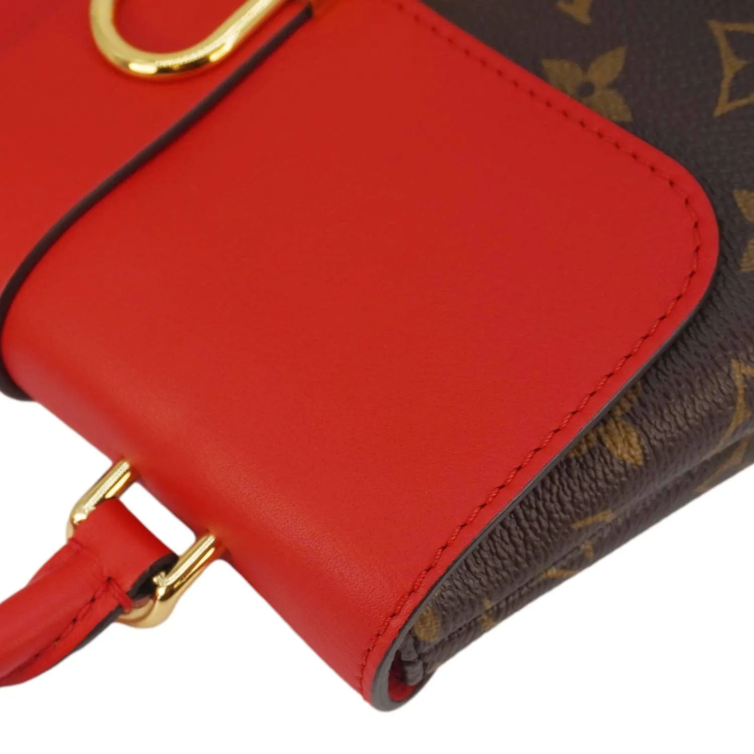 LOUIS VUITTON Locky BB Monogram Canvas Crossbody Bag Brown
