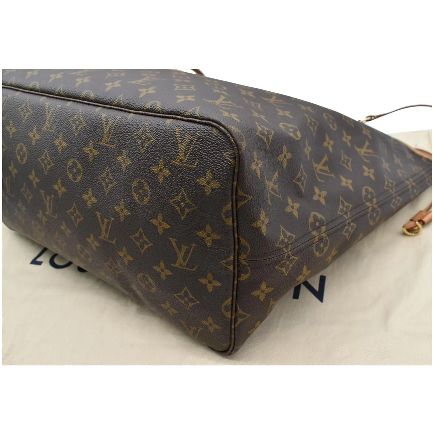 LOUIS VUITTON Neverfull GM Monogram Canvas Tote Bag Brown
