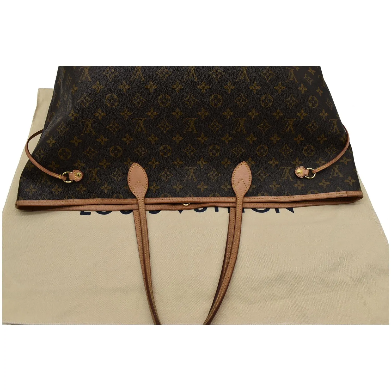 LOUIS VUITTON Neverfull GM Monogram Canvas Tote Bag Brown