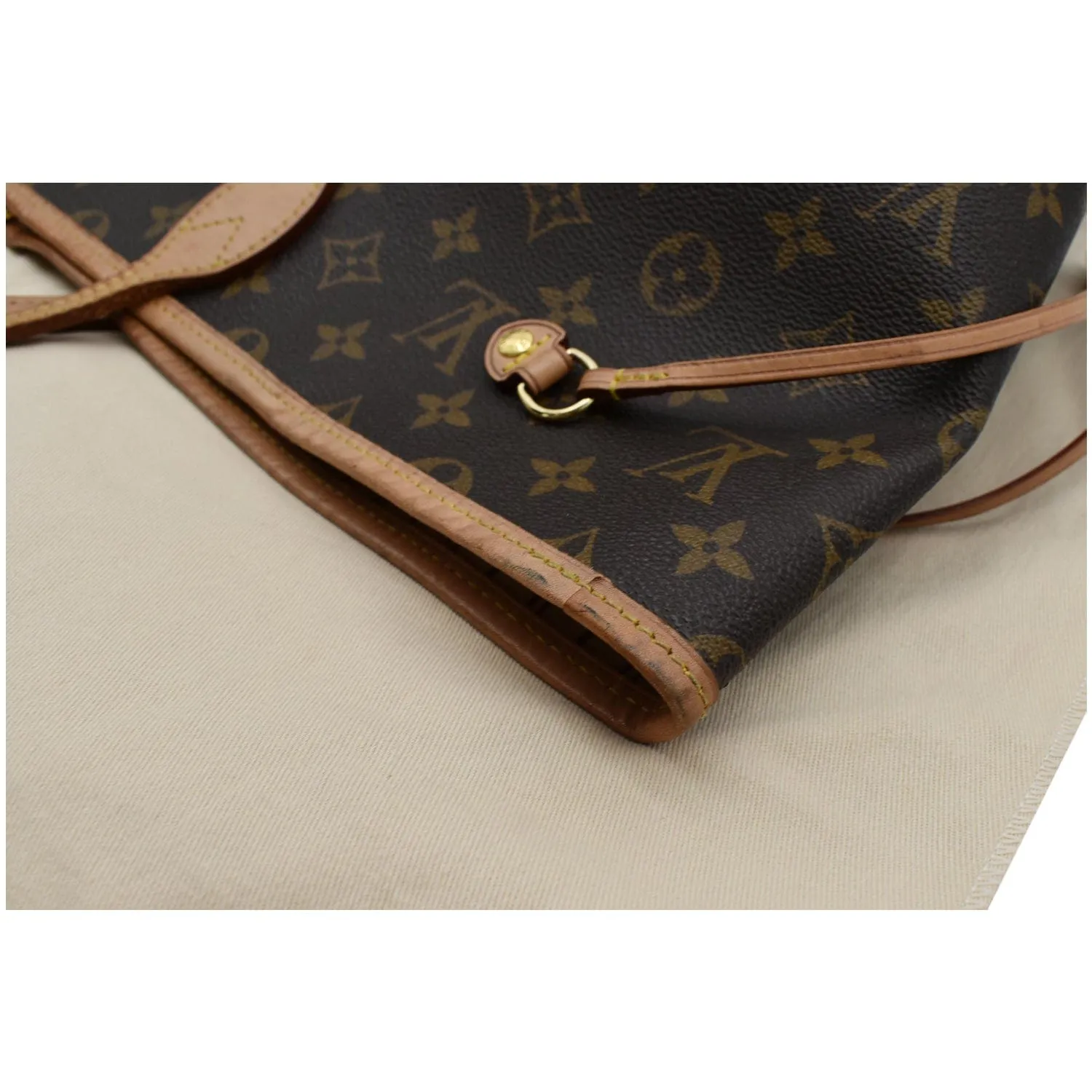 LOUIS VUITTON Neverfull GM Monogram Canvas Tote Bag Brown