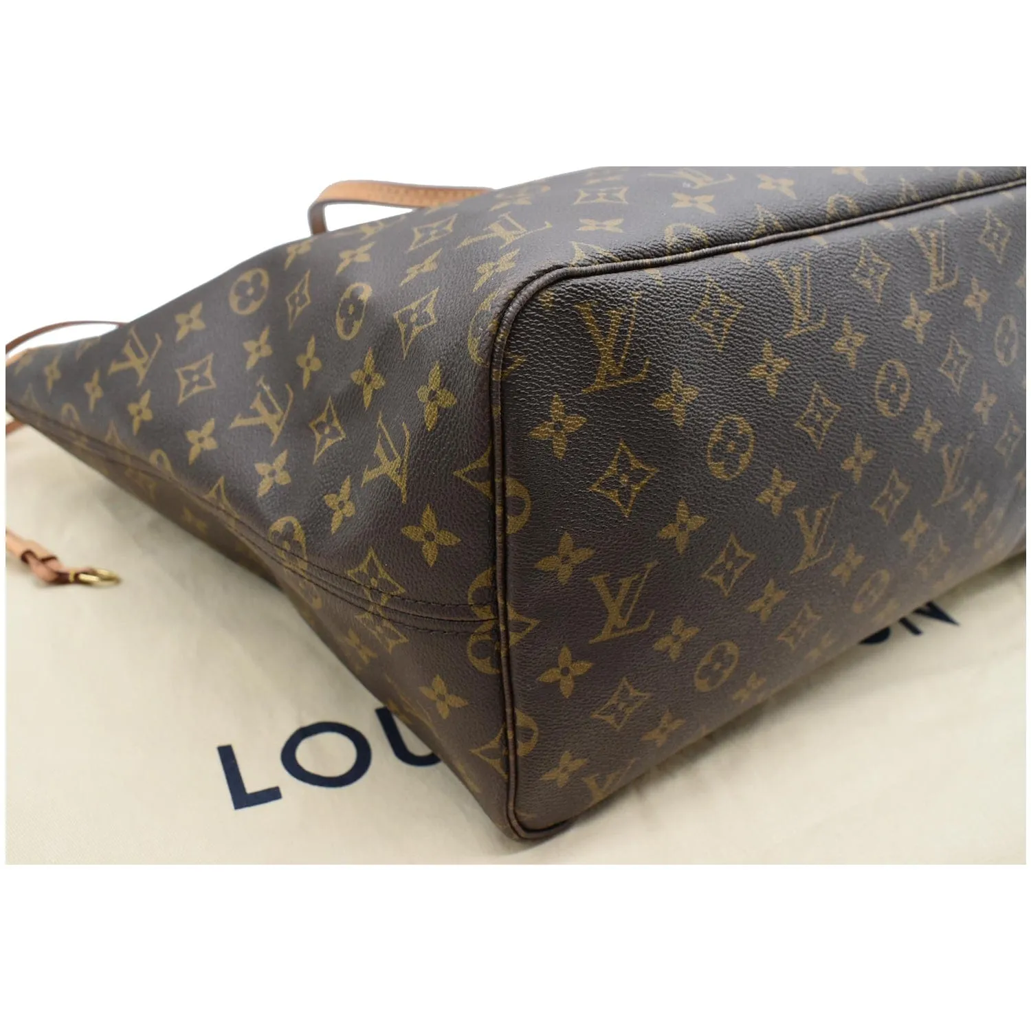 LOUIS VUITTON Neverfull GM Monogram Canvas Tote Bag Brown