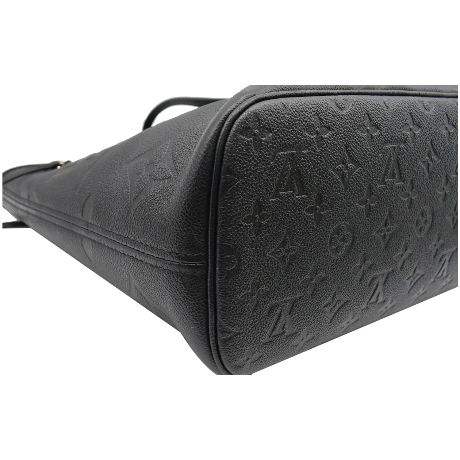 LOUIS VUITTON Neverfull MM Monogram Empreinte Tote Bag Black