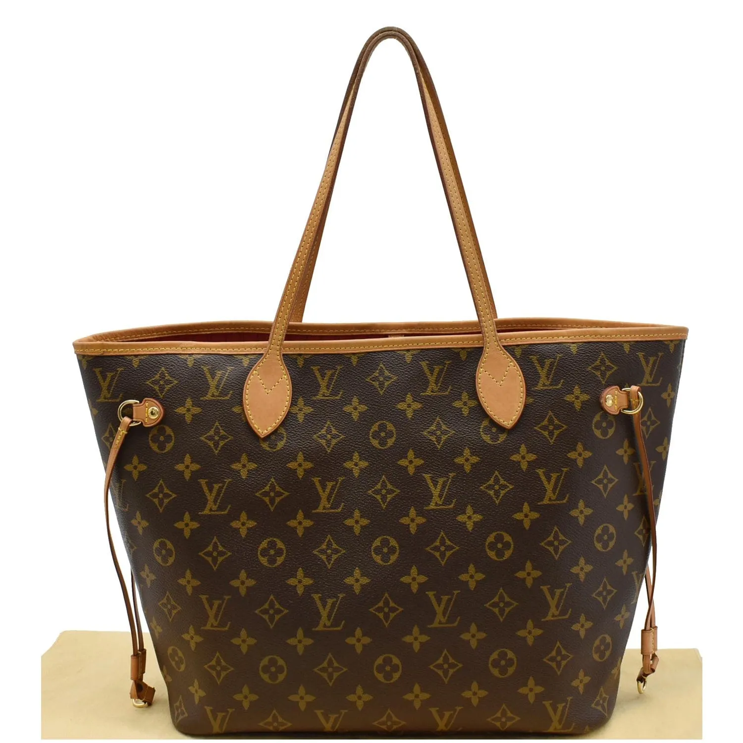 LOUIS VUITTON Neverfull MM V Grenade Monogram Canvas Shoulder Bag Brown