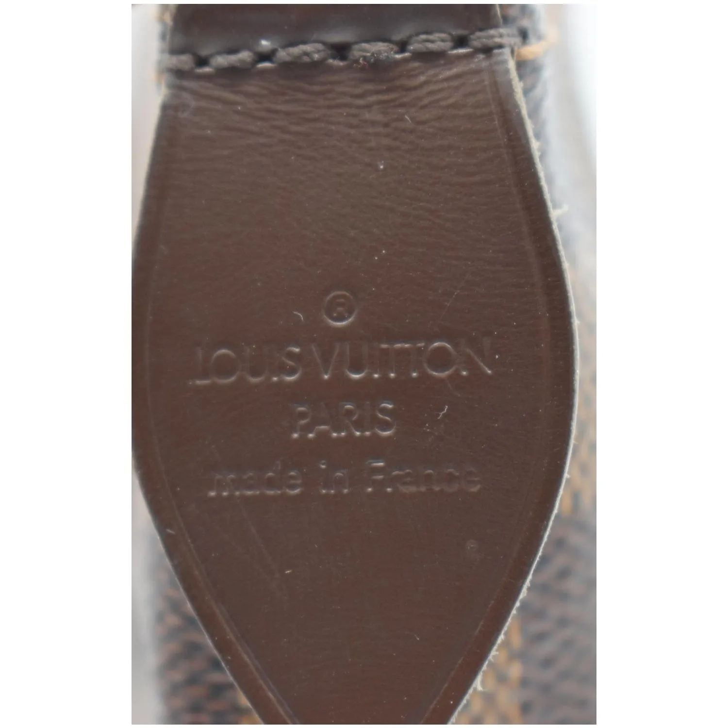 LOUIS VUITTON Saleya MM Damier Ebene Tote Bag Brown