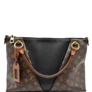 LOUIS VUITTON V MM Monogram Canvas Tote Bag Black