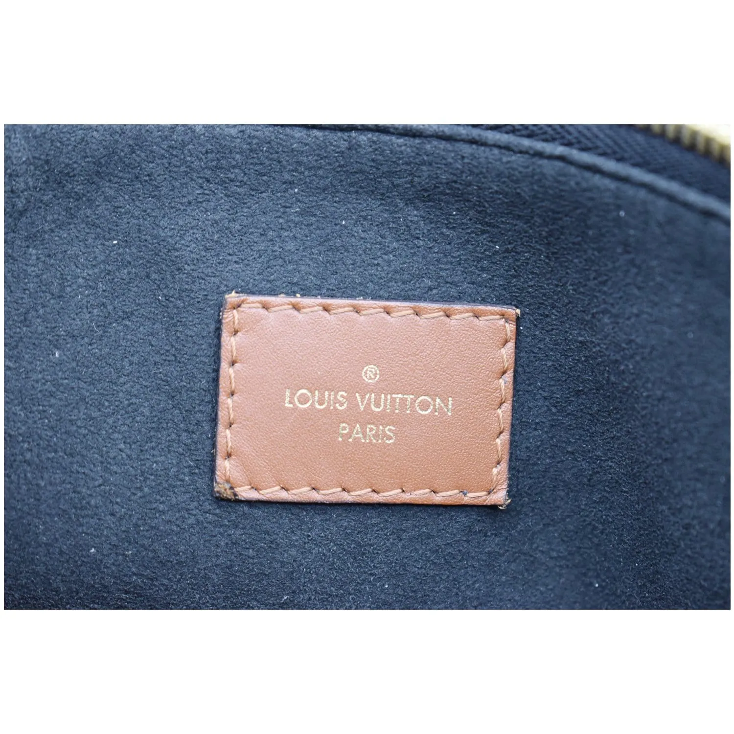 LOUIS VUITTON V MM Monogram Canvas Tote Bag Black