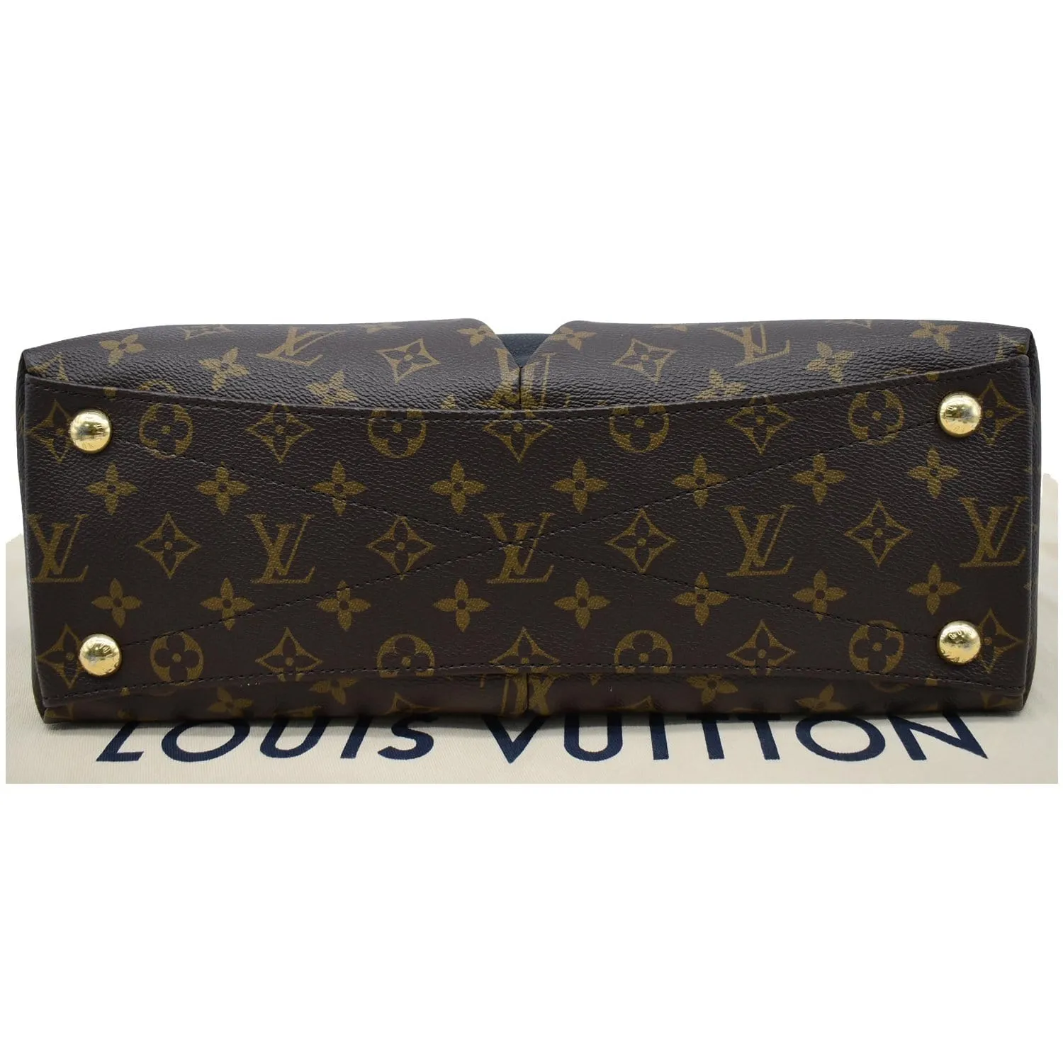 LOUIS VUITTON V MM Monogram Canvas Tote Bag Black