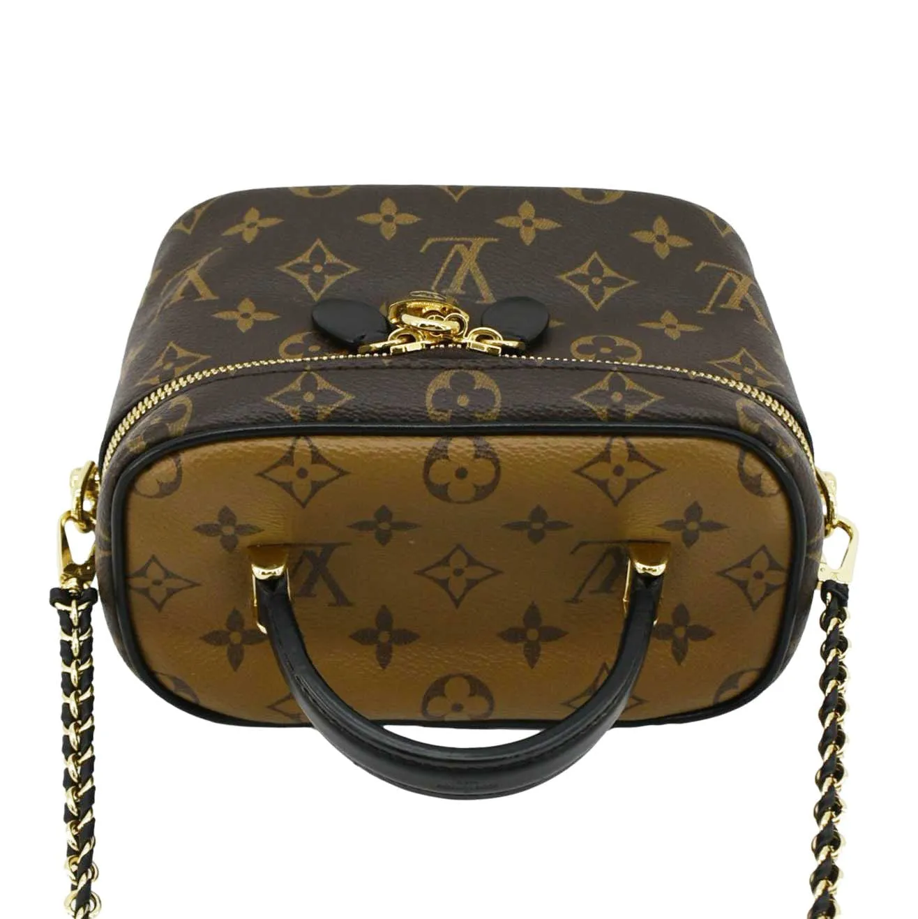 LOUIS VUITTON Vanity PM Monogram Reverse Canvas Crossbody Bag Brown