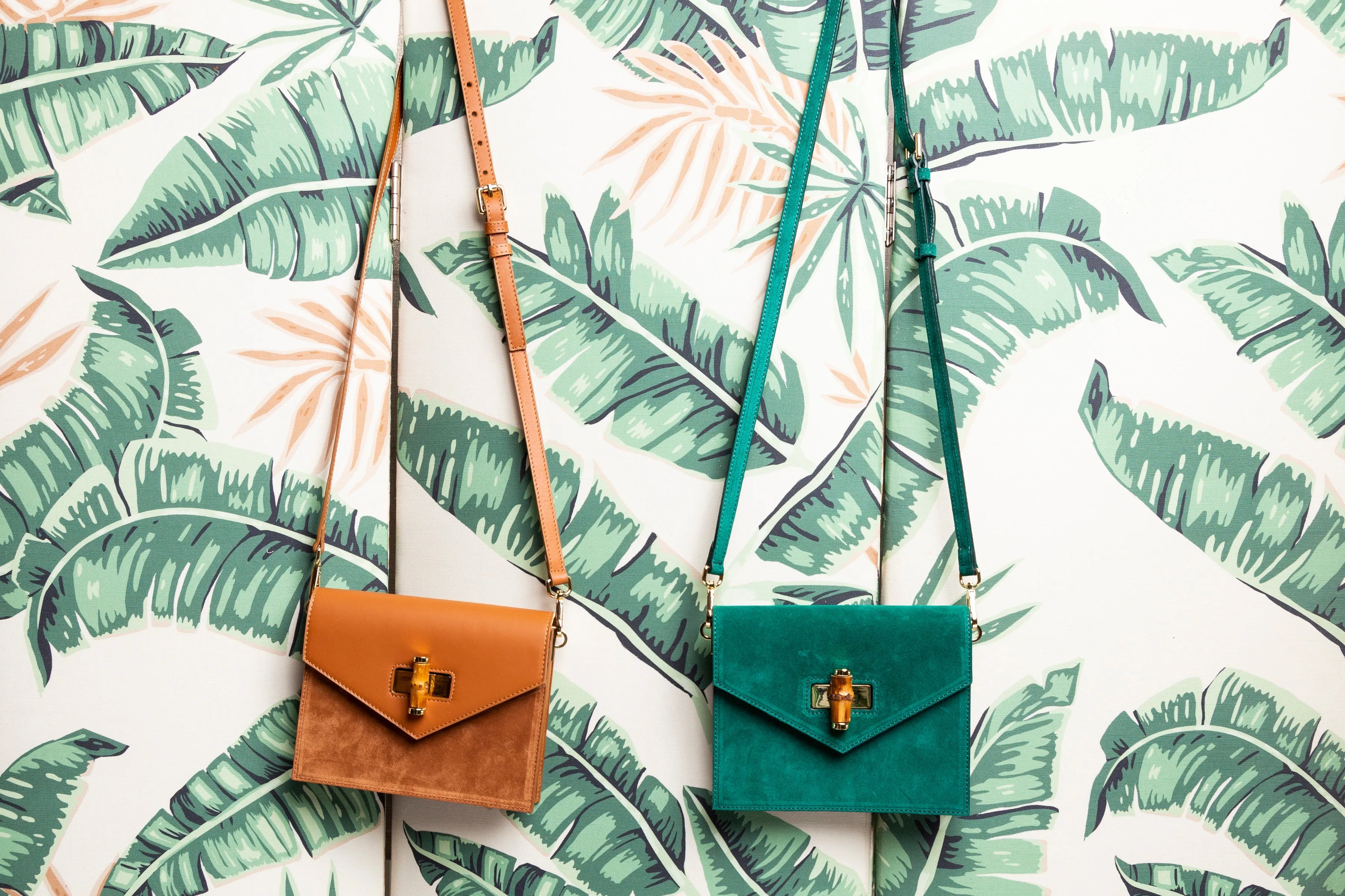 Margaux Teal Suede Crossbody Bag