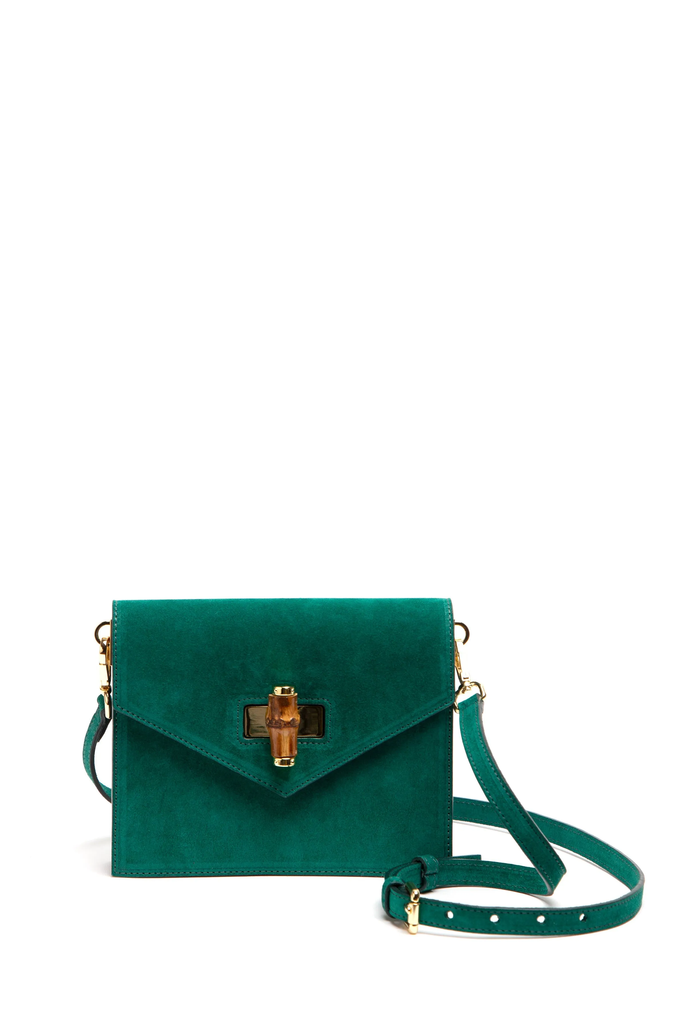 Margaux Teal Suede Crossbody Bag