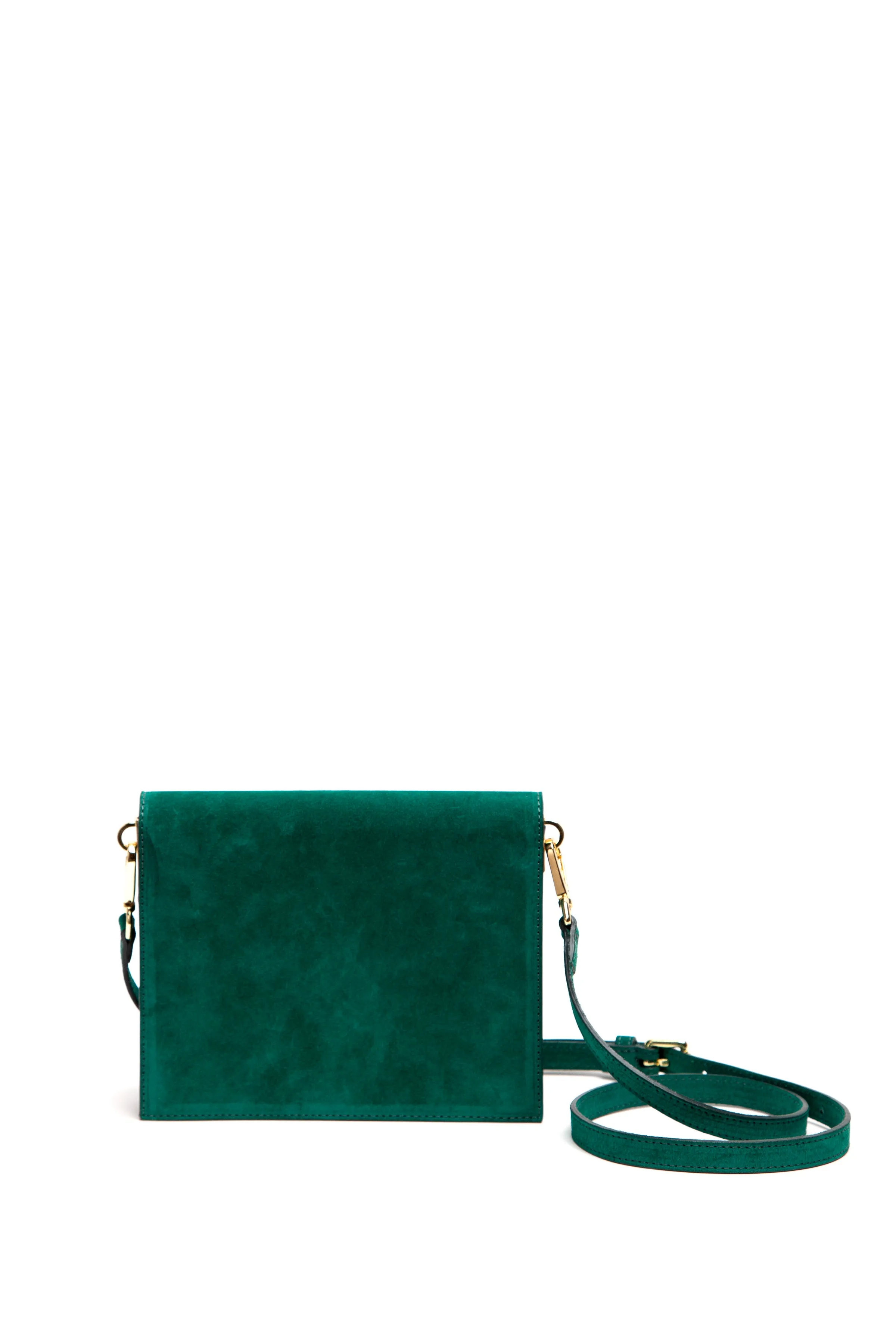Margaux Teal Suede Crossbody Bag
