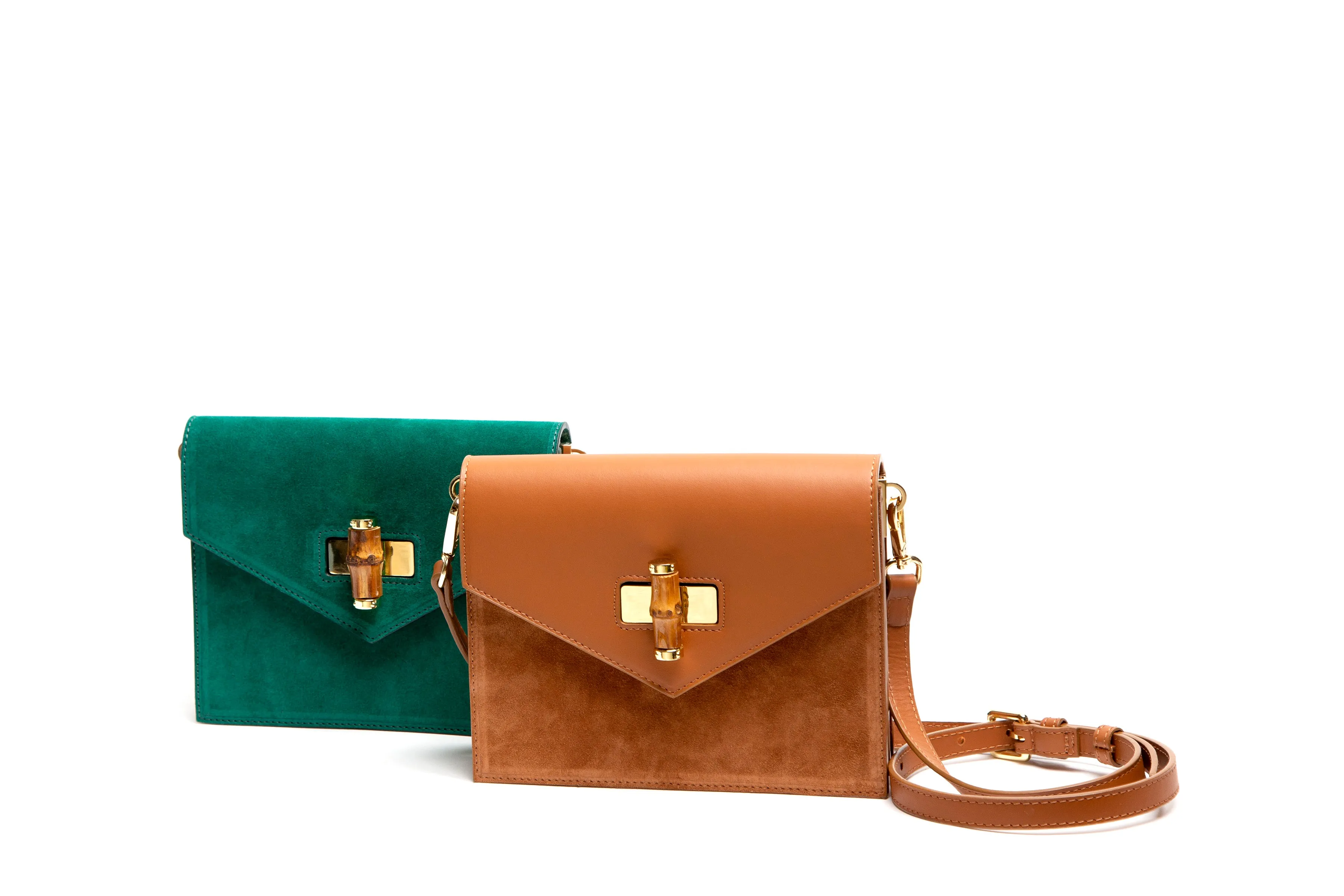 Margaux Teal Suede Crossbody Bag