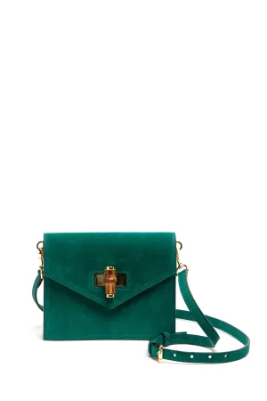 Margaux Teal Suede Crossbody Bag
