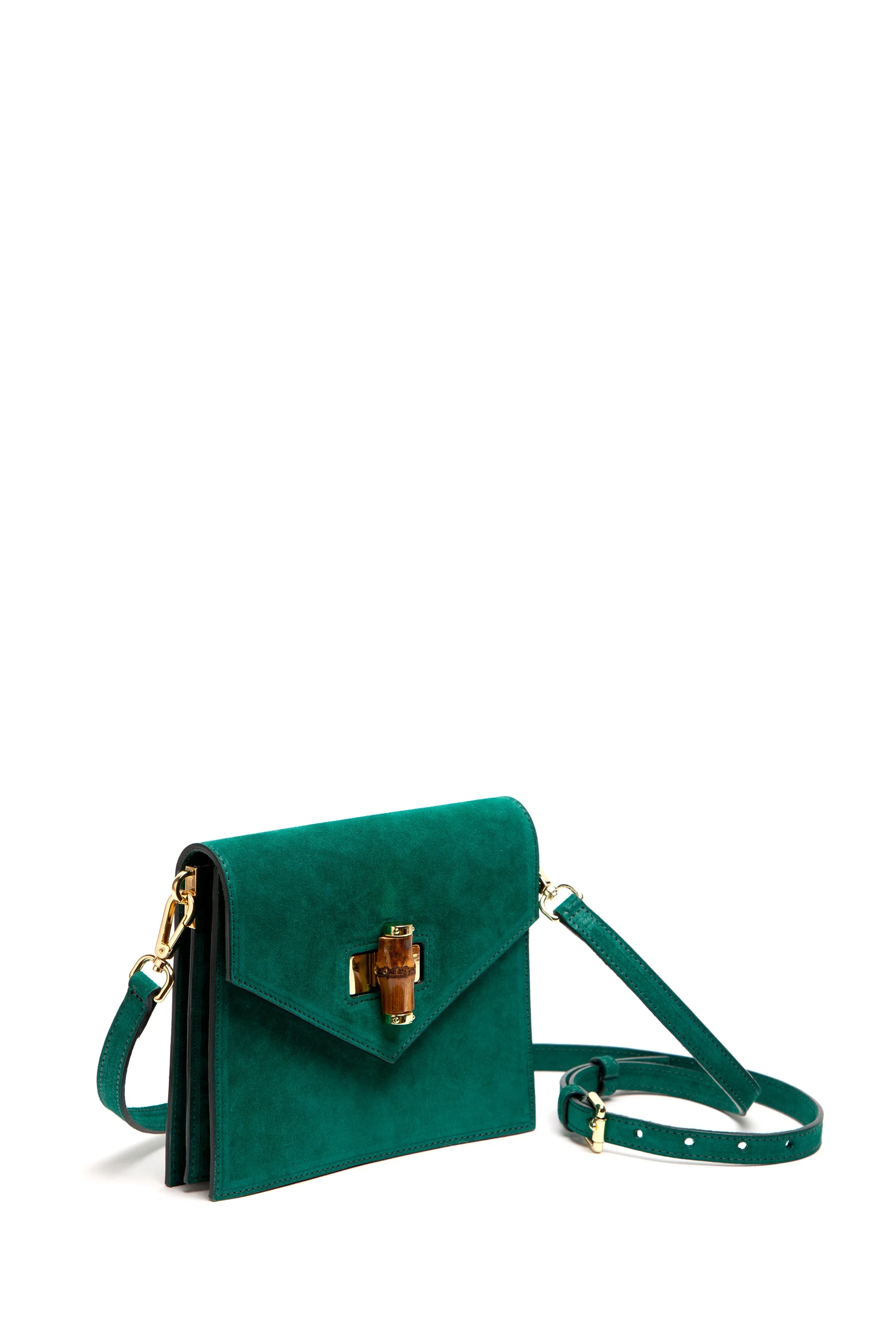 Margaux Teal Suede Crossbody Bag