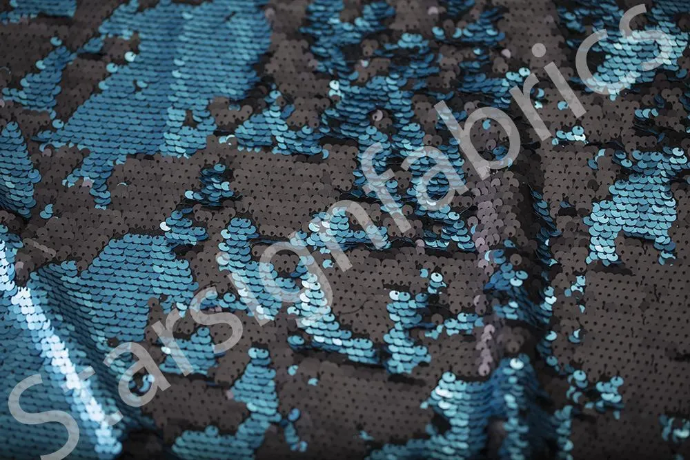 Mediterranean Style Mermaid Sequin Embroidered Fabric