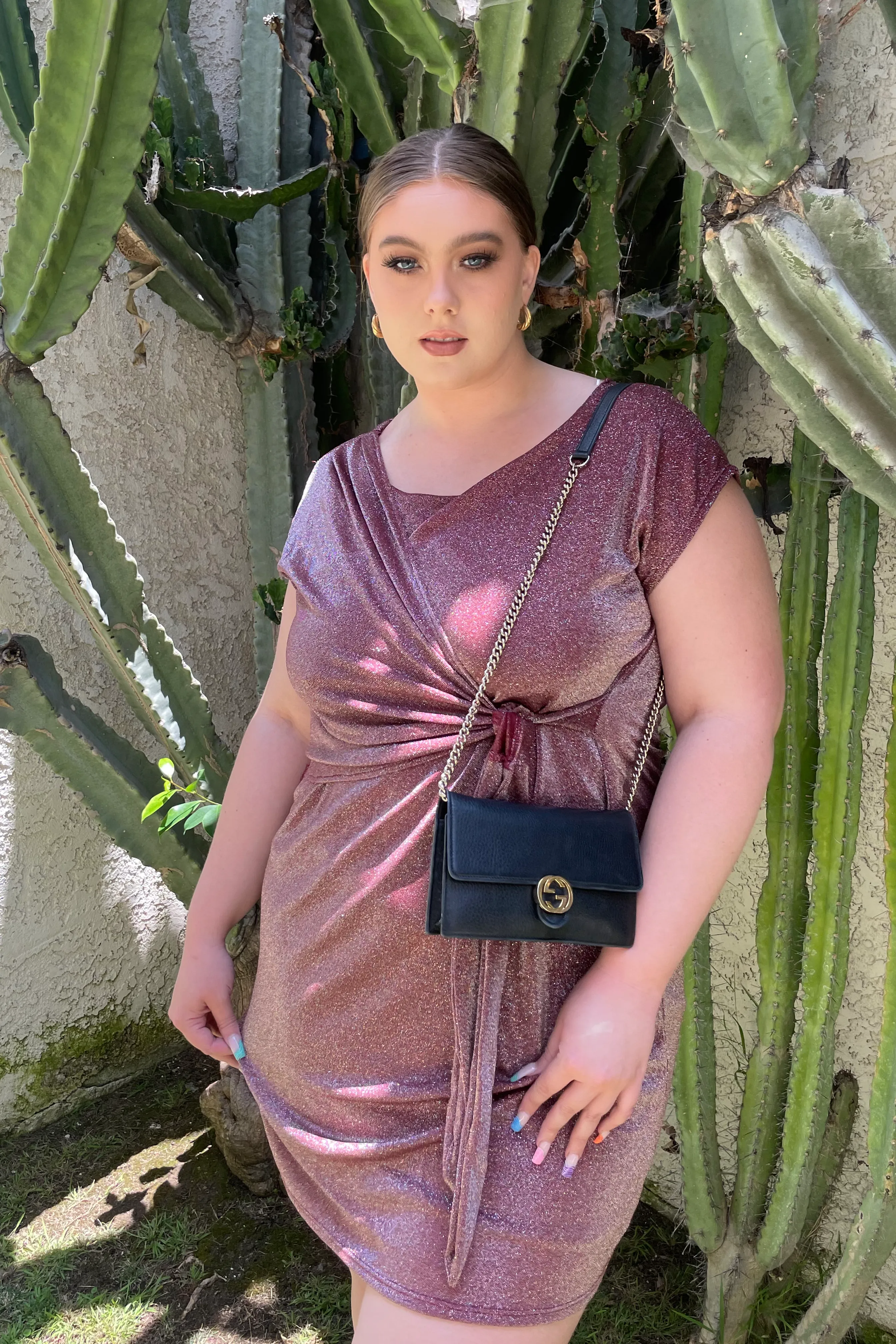 Meghan Sparkly Front Tie Dress