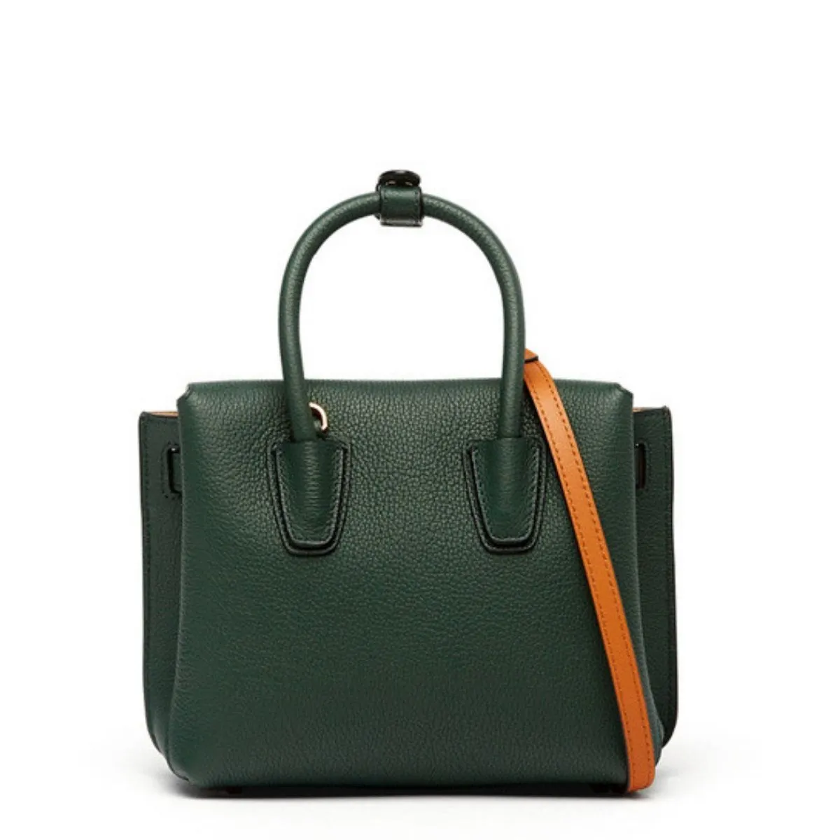 Milla Mini Leather Forest Green Tote Bag