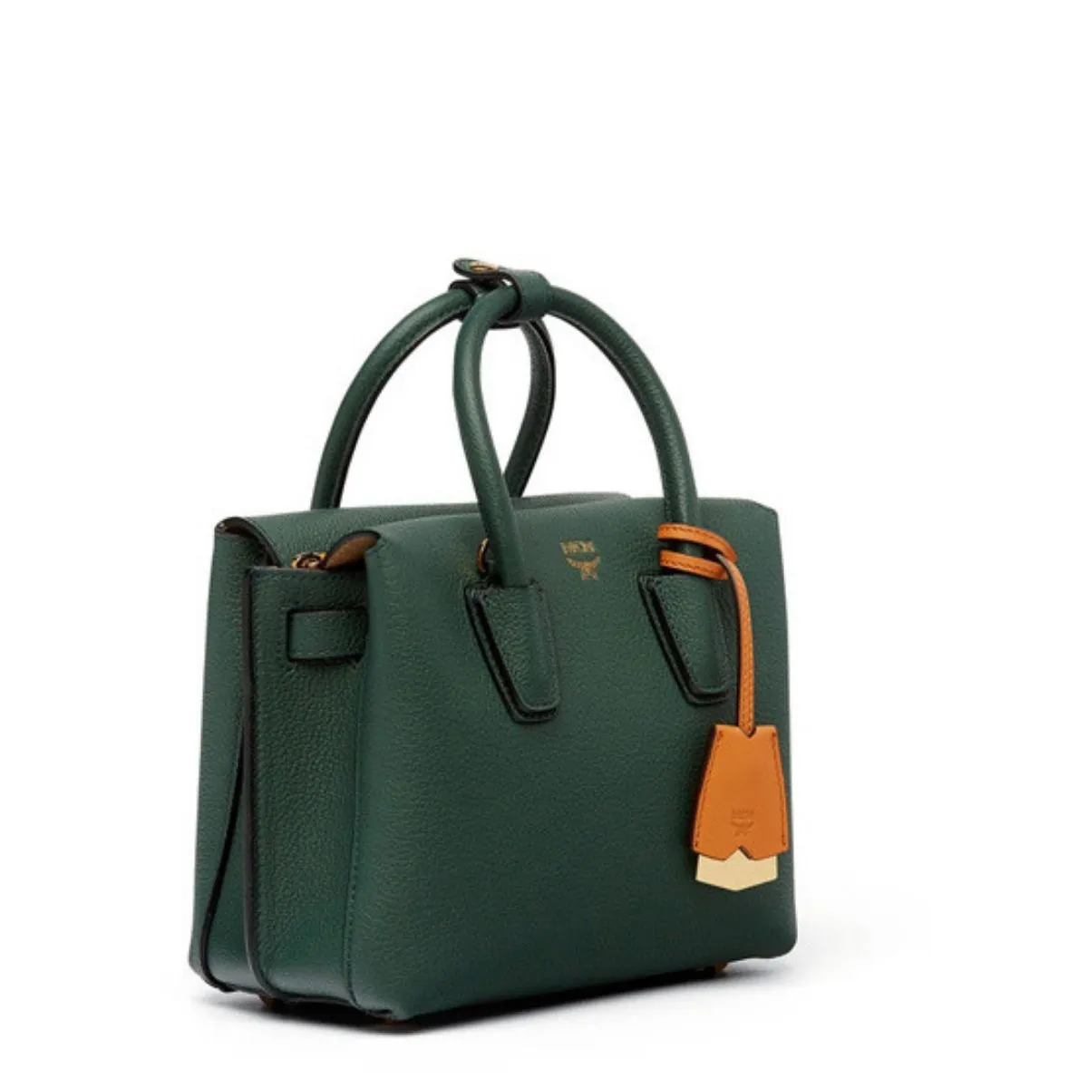 Milla Mini Leather Forest Green Tote Bag