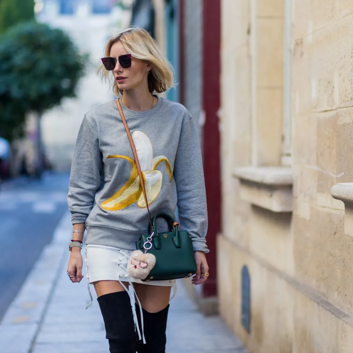 Milla Mini Leather Forest Green Tote Bag