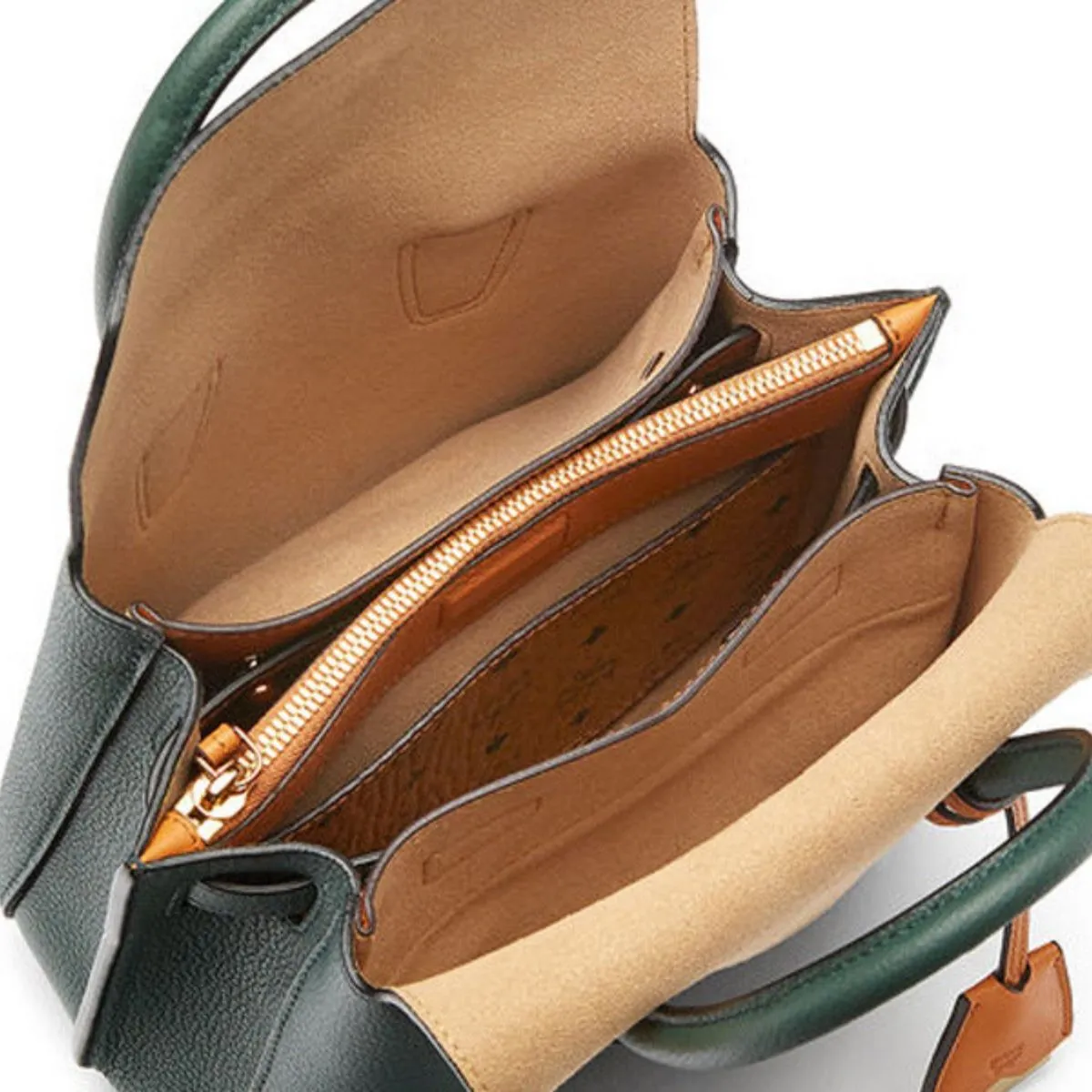 Milla Mini Leather Forest Green Tote Bag