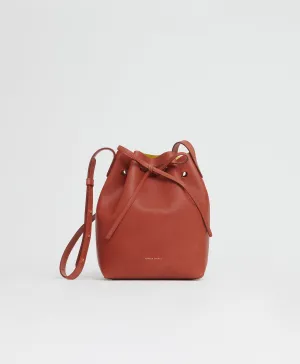Mini Bucket Bag - Brandy/Lime