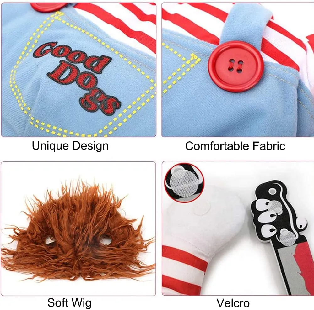 NEW Pet Deadly Doll Dog Costume,Cute Dog Cosplay Christmas Halloween Funny Costume Party Special Costume for Medium and Large Dogs (Sz M)