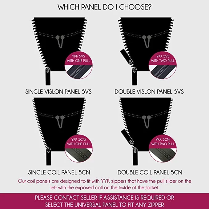 New Zip Us In Award Wining Jacket Expander Panel - Extend The Coat You Love - Match Your Zipper, this is for longer length coats with 1 zip!