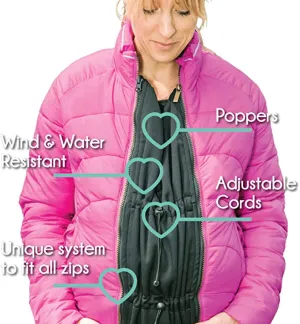 New Zip Us In Award Wining Jacket Expander Panel - Extend The Coat You Love - Match Your Zipper, this is for longer length coats with 1 zip!