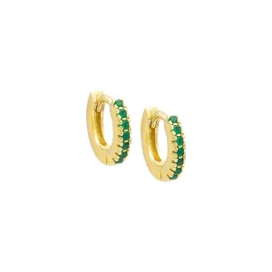 Pavé Colored Mini Huggie Earring