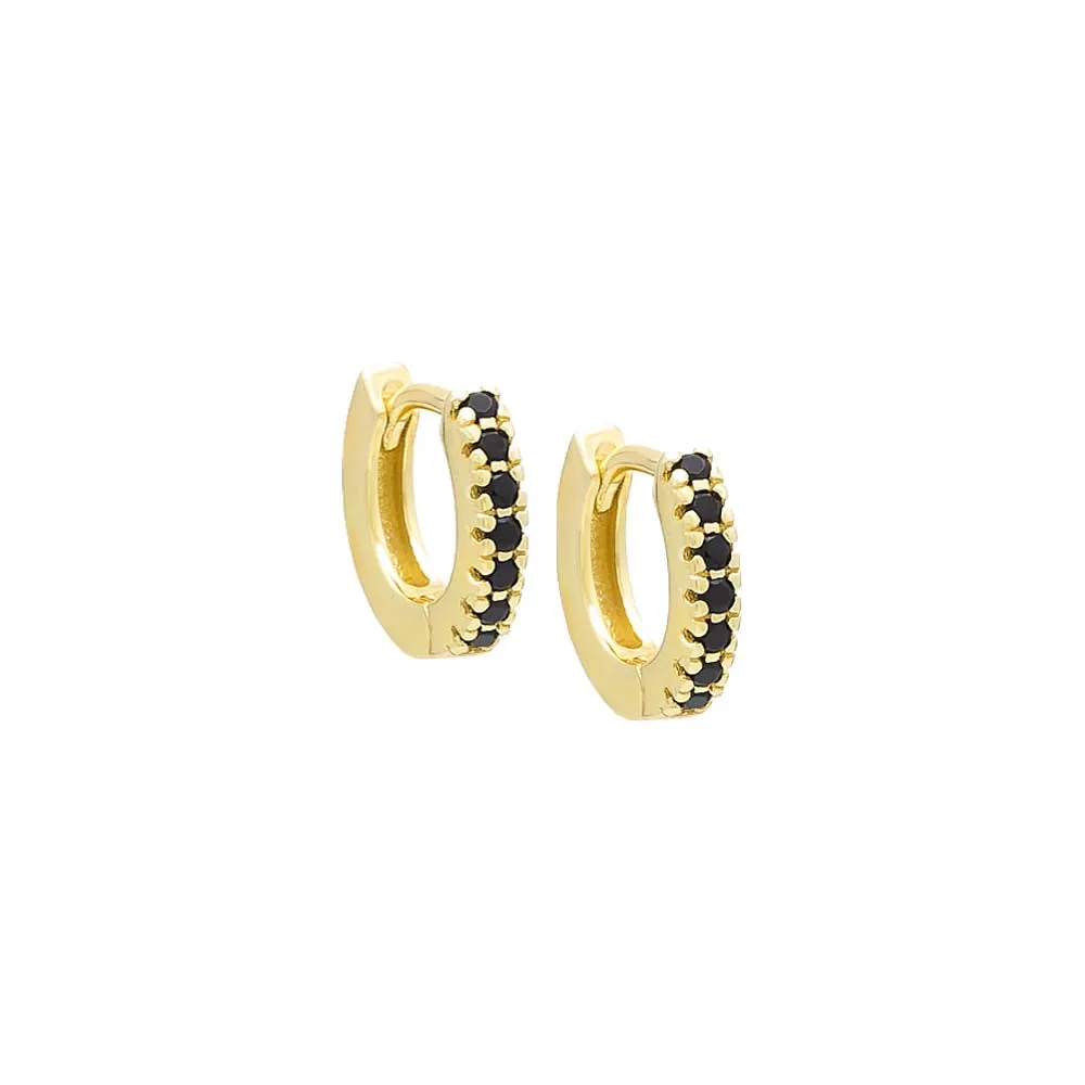 Pavé Colored Mini Huggie Earring