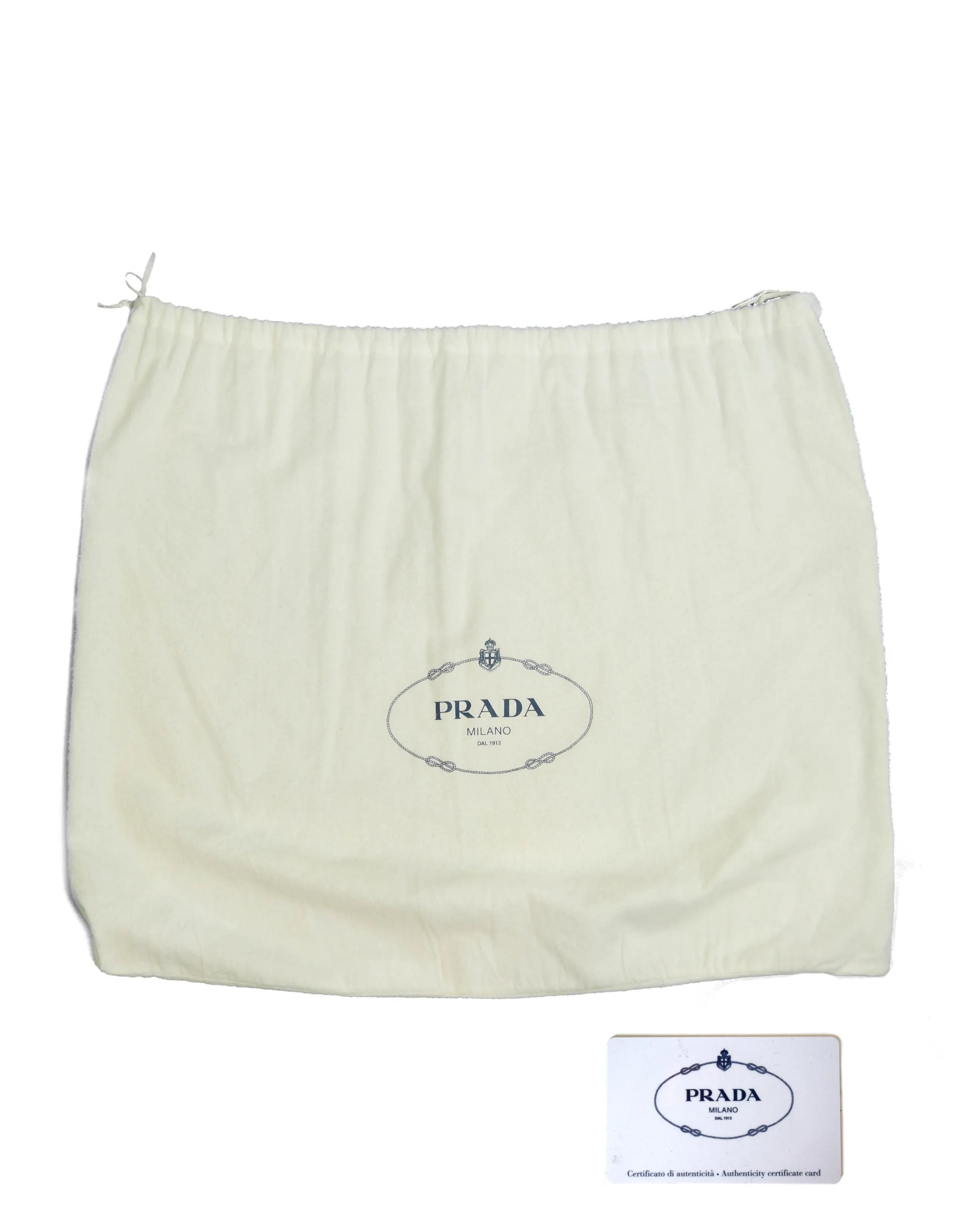 Prada Bluette Saffiano Front Pocket Tote Bag