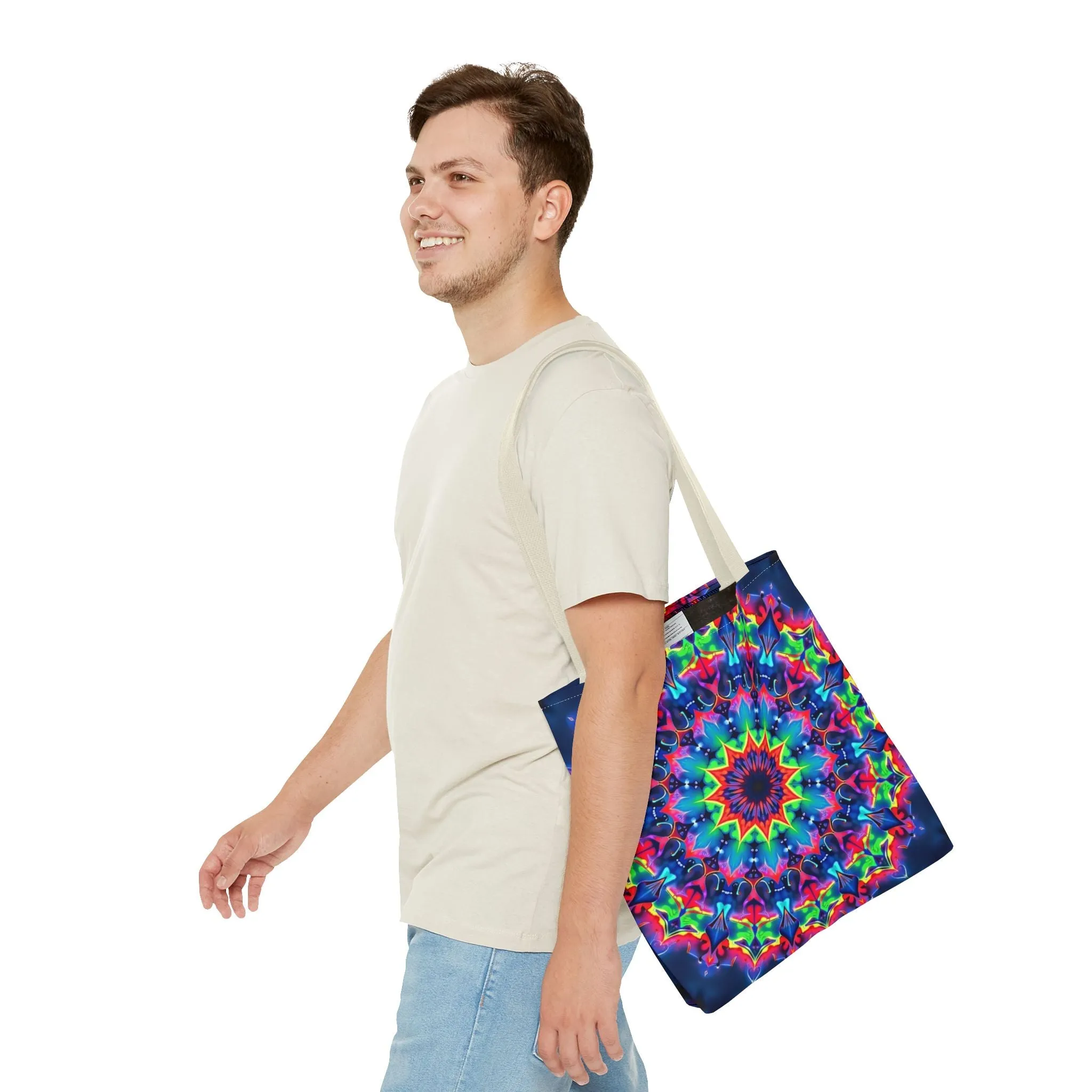 Psychedelic Mandala Tote Bag