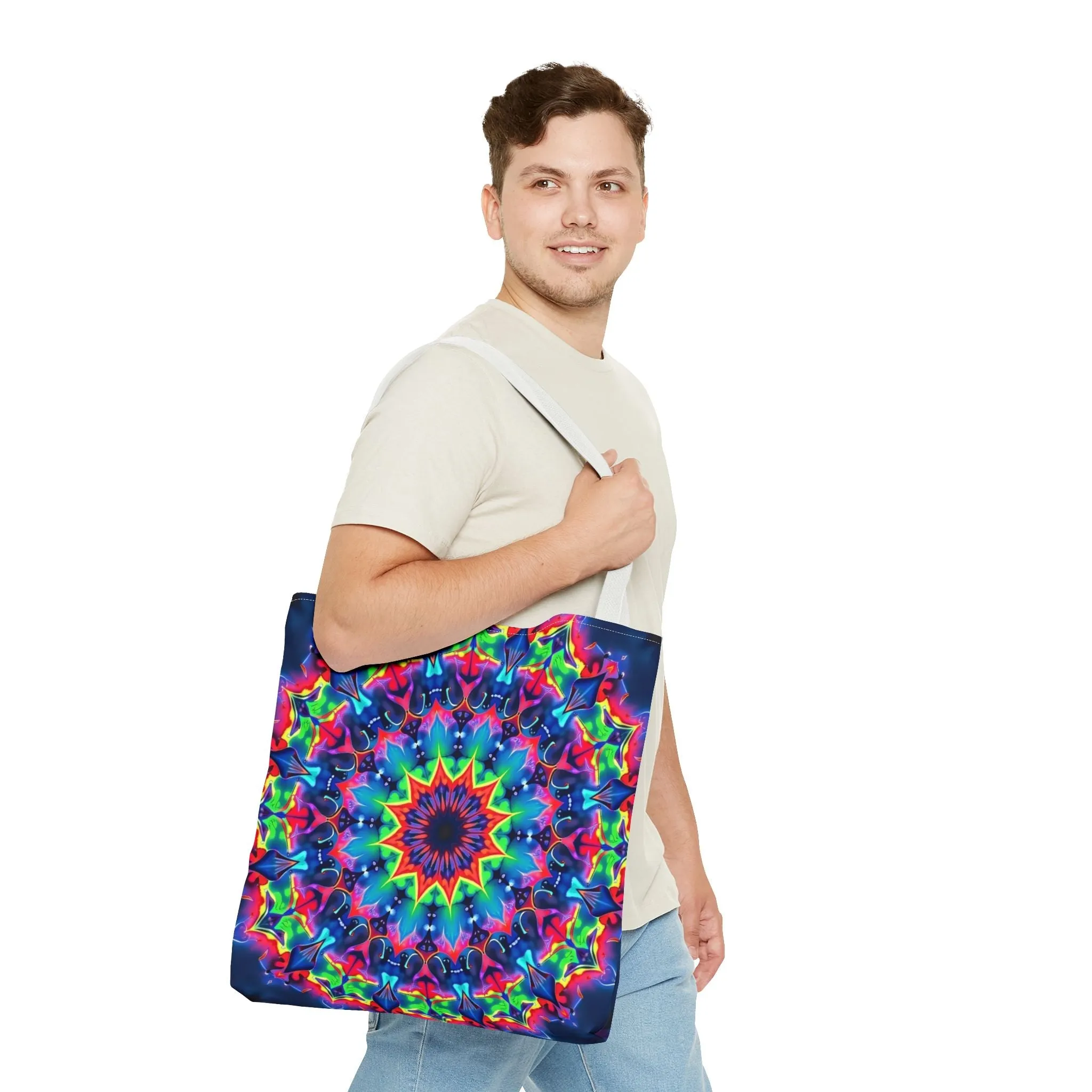 Psychedelic Mandala Tote Bag