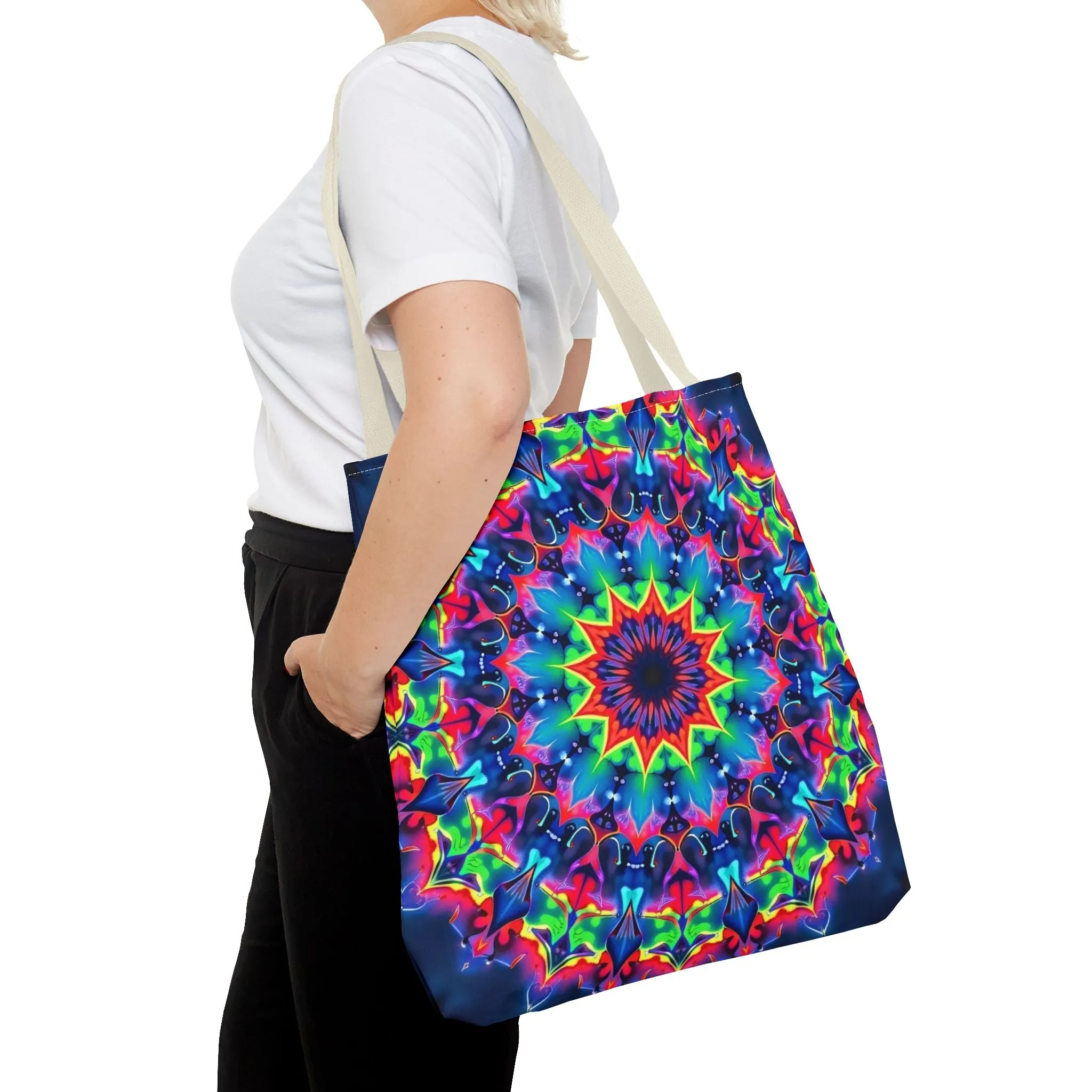 Psychedelic Mandala Tote Bag