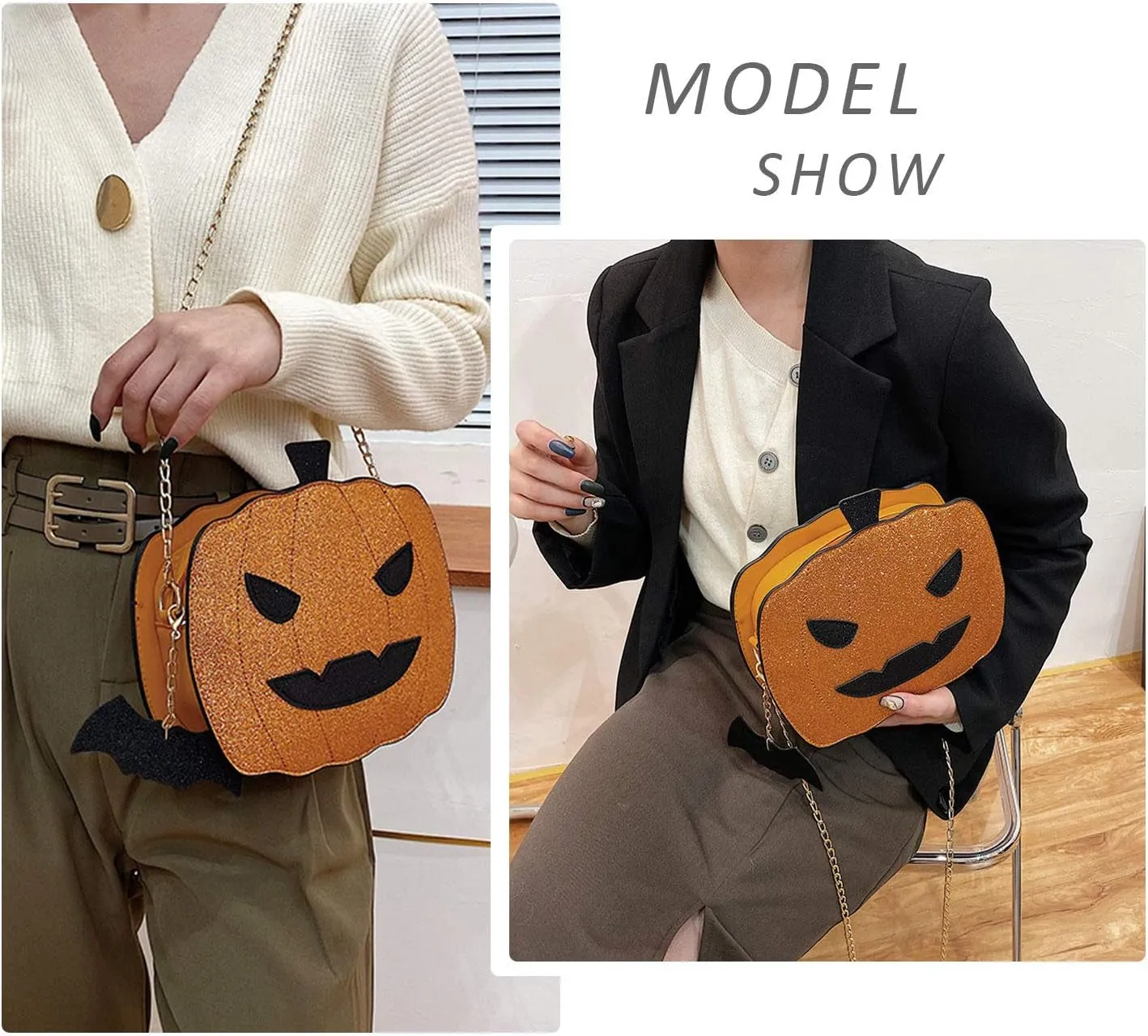 Pumpkin Fashion Novelty Shoulder Women and Members-only Bag Crossbody Treat Handbags or Trick Purse Devil Purses Halloween International shipping