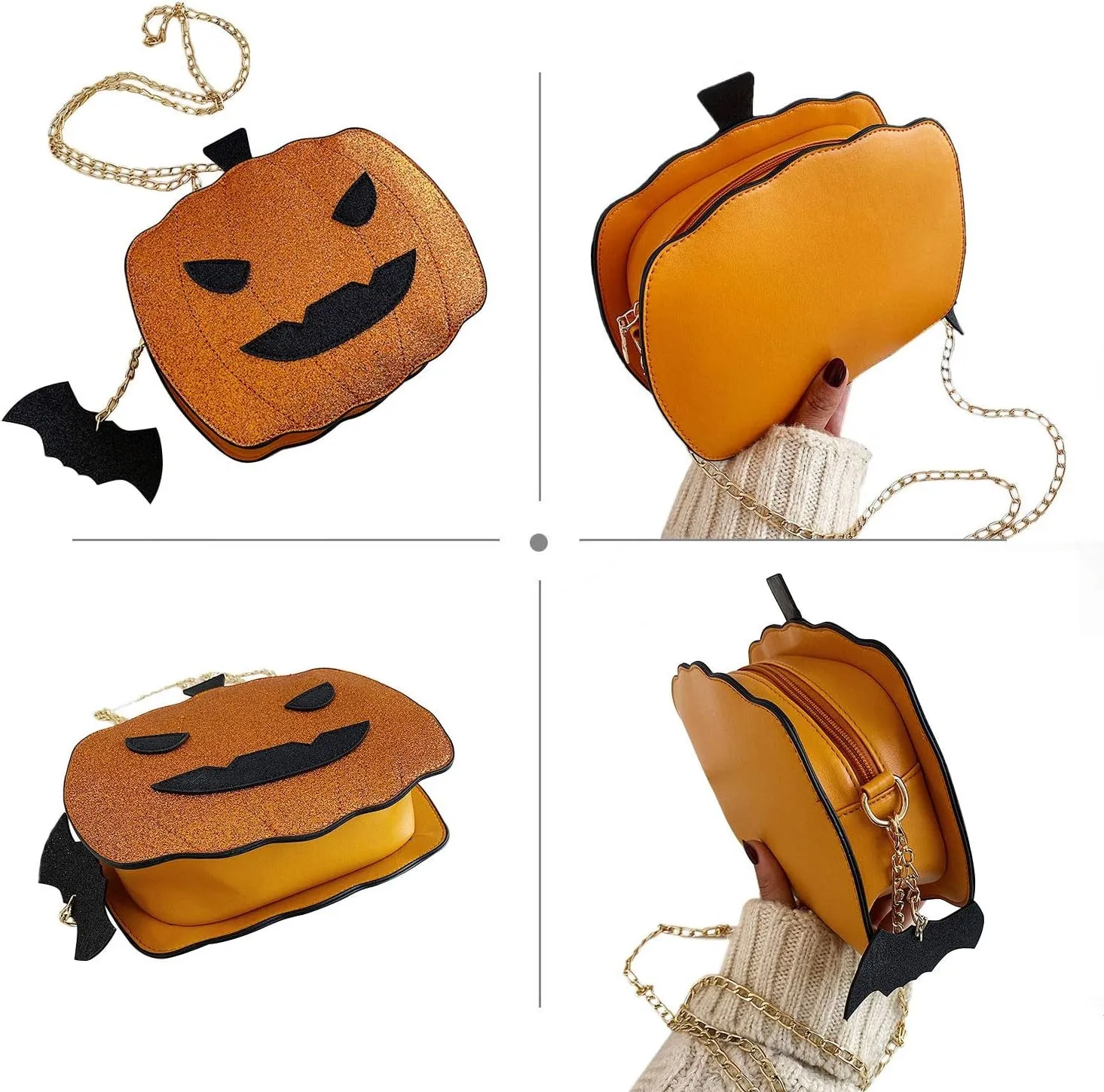 Pumpkin Fashion Novelty Shoulder Women and Members-only Bag Crossbody Treat Handbags or Trick Purse Devil Purses Halloween International shipping