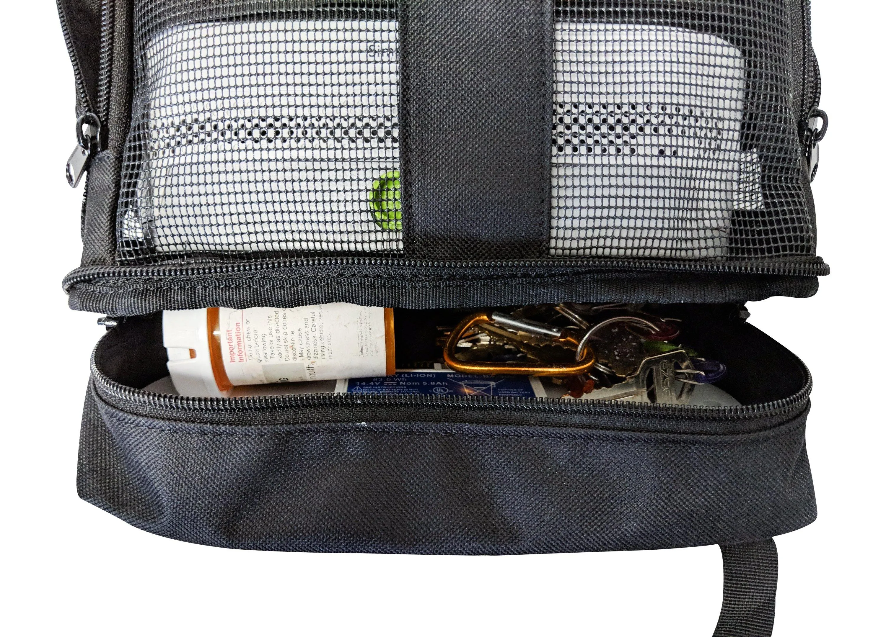 REFURBISHED o2totes Universal Mesh Backpack w/Storage - Black