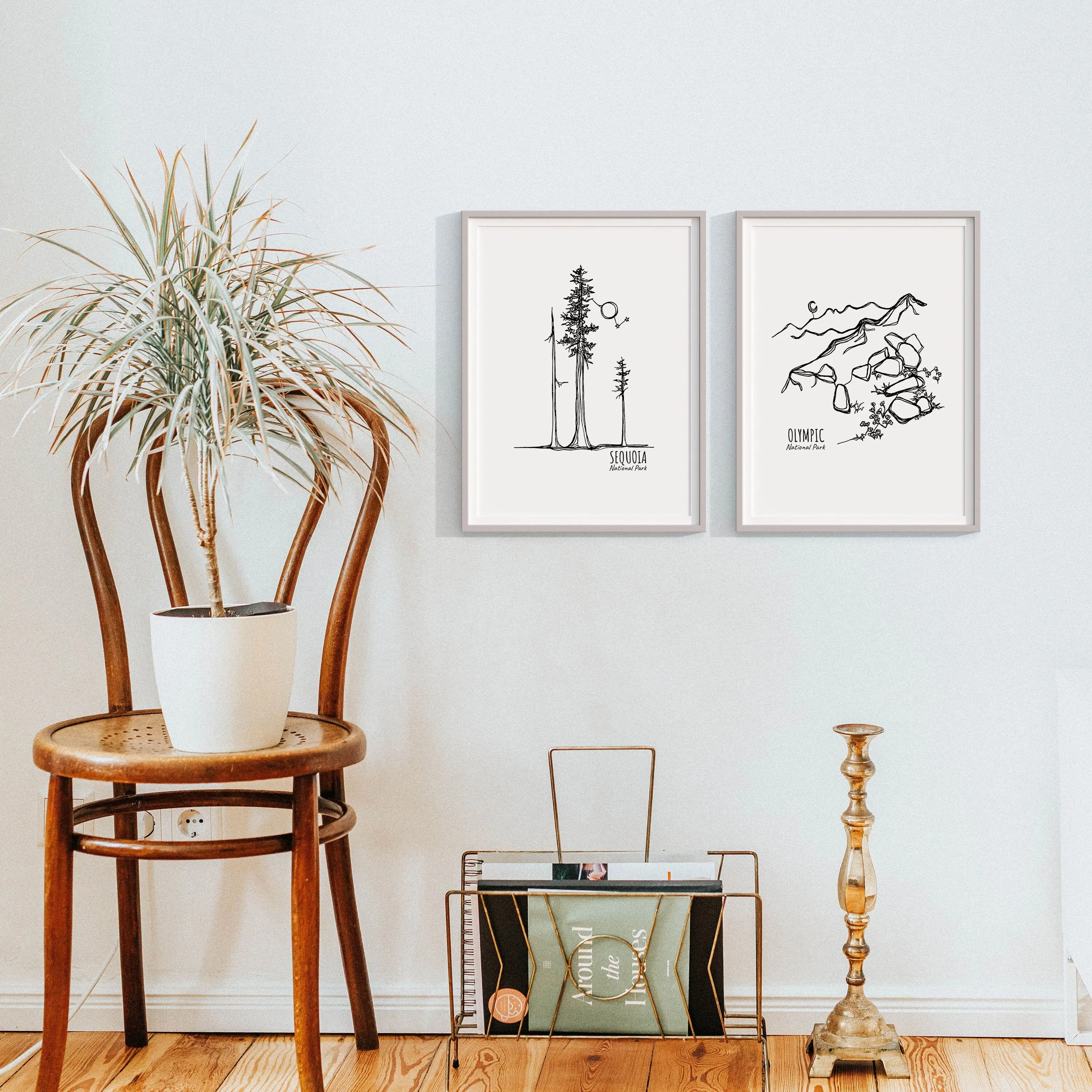 Saguaro National Park, Arizona Continuous Line Print