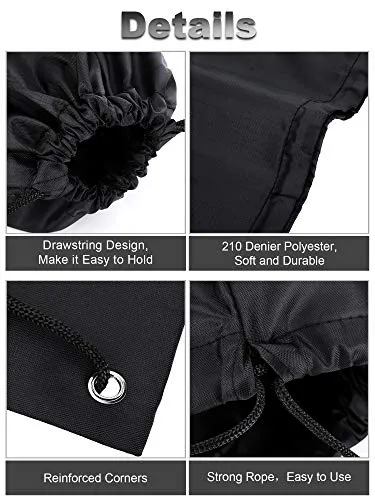 Shappy 20 Pieces Drawstring Bag Backpack Sport Bag Cinch Tote Travel Rucksack for Traveling and Storage (Black 2)