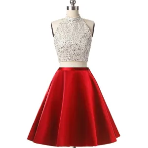 Short Mini Homecoming Dress 2 Piece