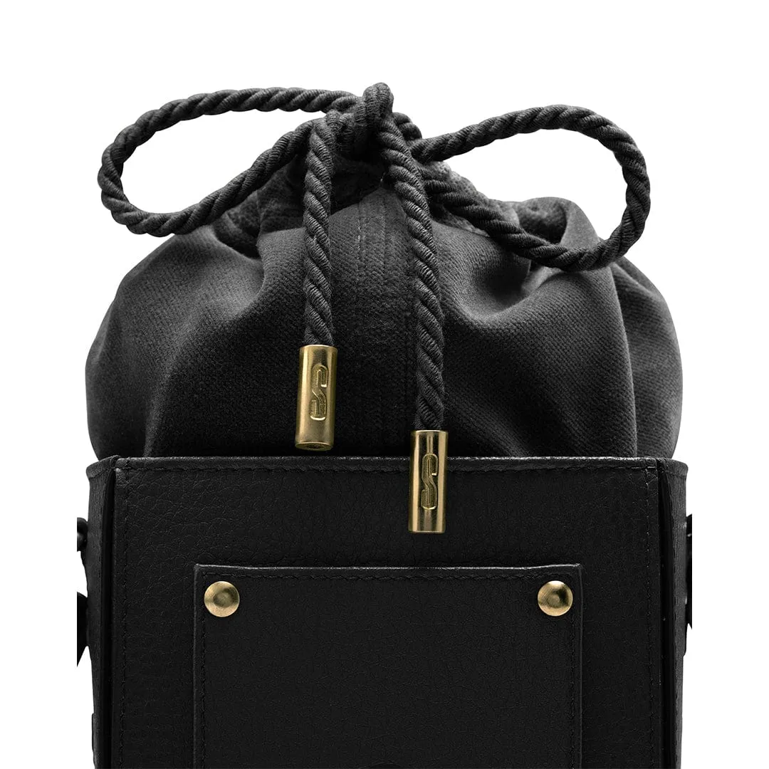 Sierra MIRUM® Leather Vegan Bucket Bag | Black