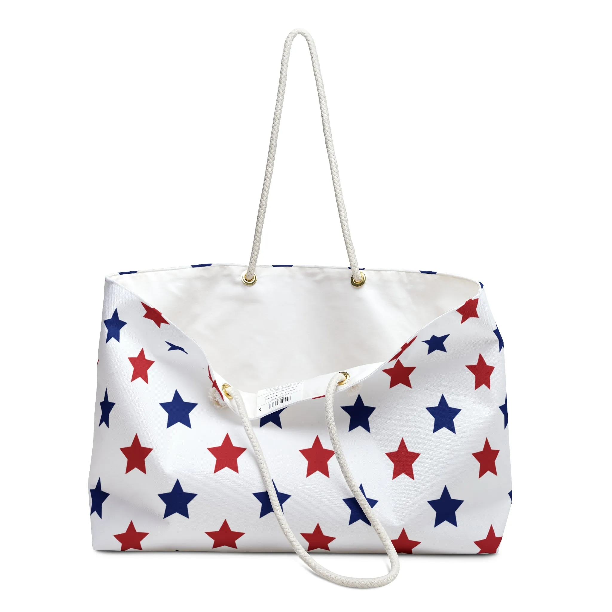 STARS Travel & Independence IoT-powered Star Beach for Tote, Offer-ending soon Pattern Perfect Bag, Bag, Patriotic Weekender Day RED BLUE Handbag,