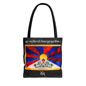 Tashi Delek Black Tote Bag