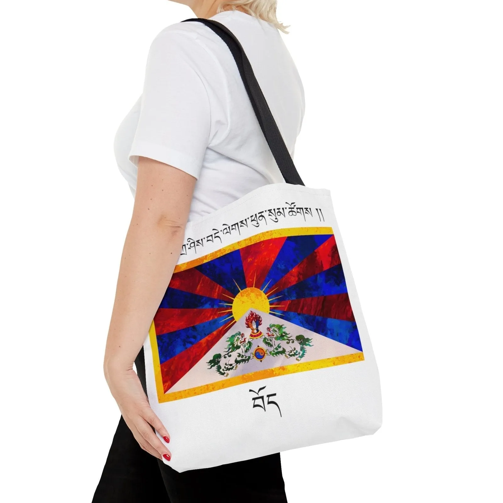Tashi Delek White Tote Bag
